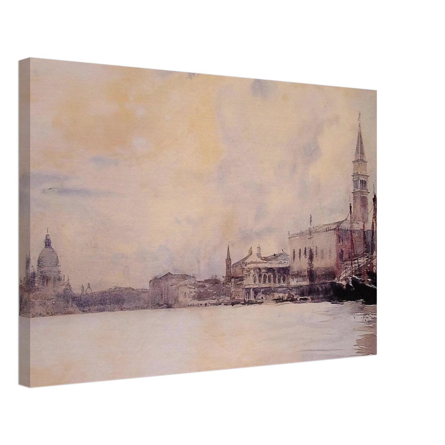John Singer Sargent - The Entrance to the Grand Canal, Venice Canvas - 40x60 cm / 16x24 inches-canvas