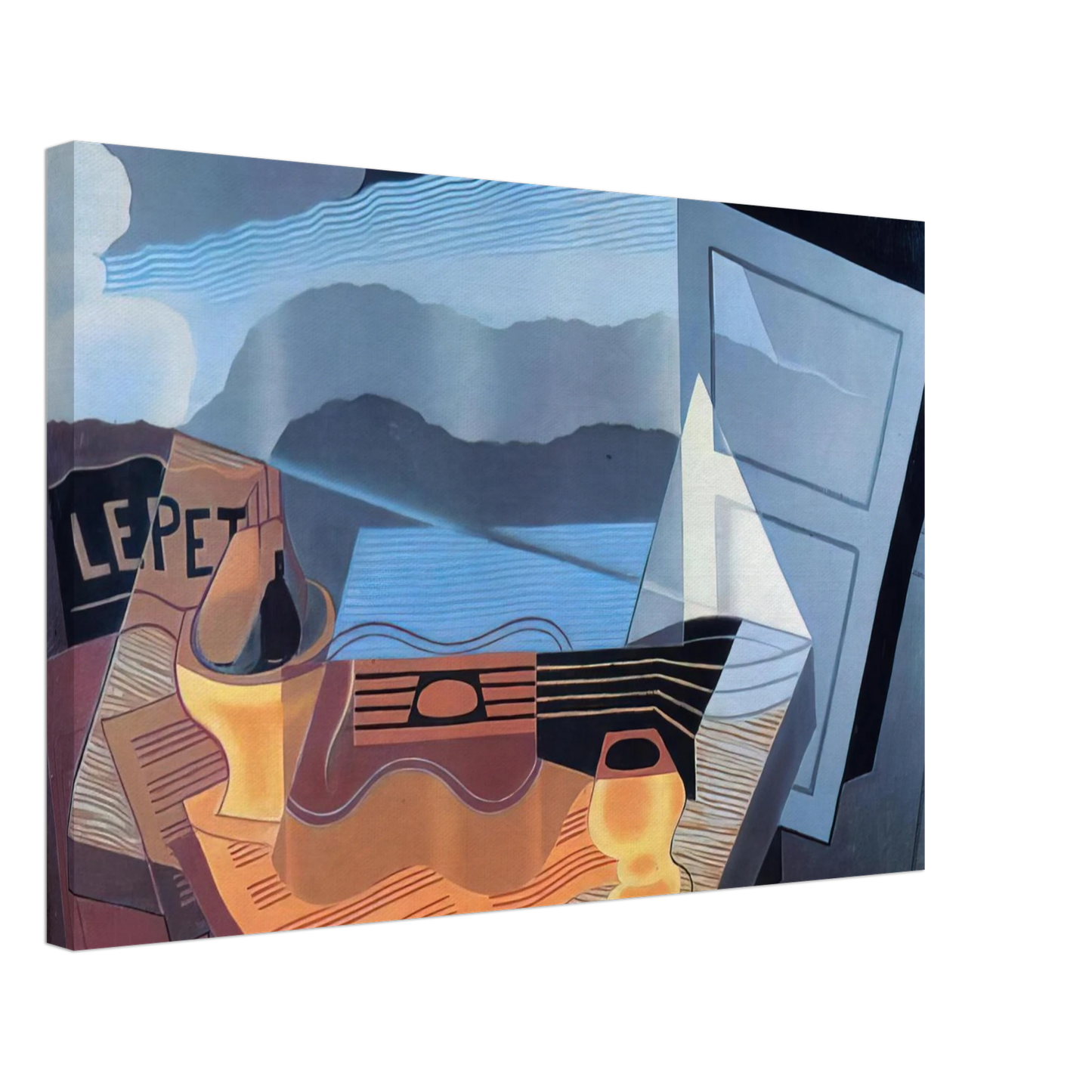 Juan Gris - VIEW ACROSS THE BAY 1921 Canvas - 70x100 cm / 28x40 inches-canvas