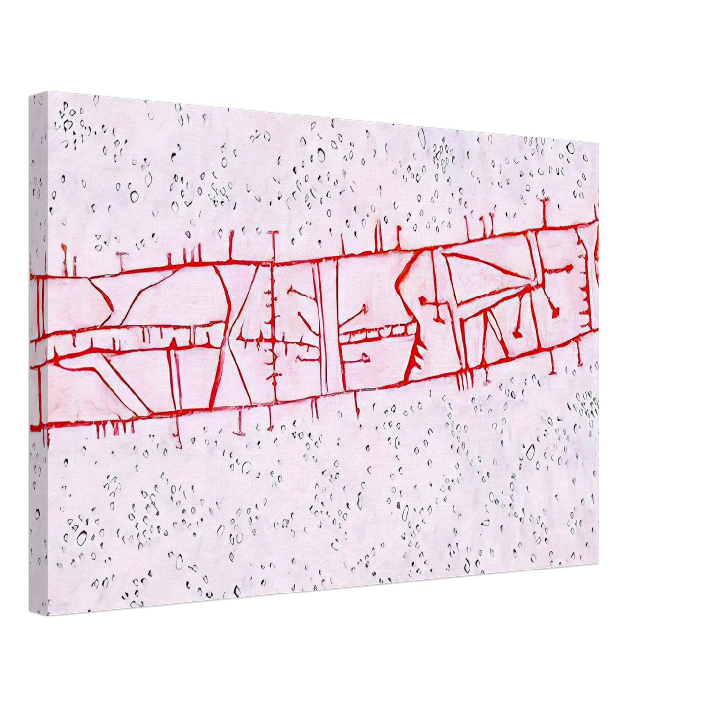 Gene Davis - Bridge - 1952 Canvas - 40x60 cm / 16x24 inches-canvas