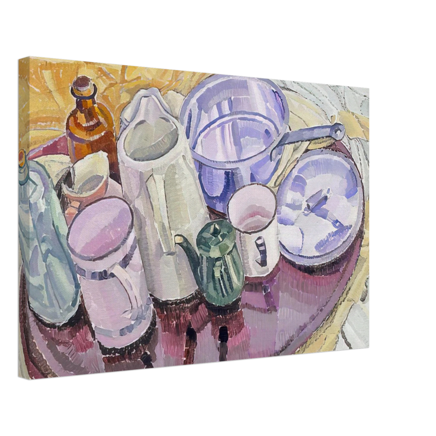 Grace Cossington Smith - Things on an iron tray on the floor - 1928 Canvas - 70x100 cm / 28x40 inches-canvas