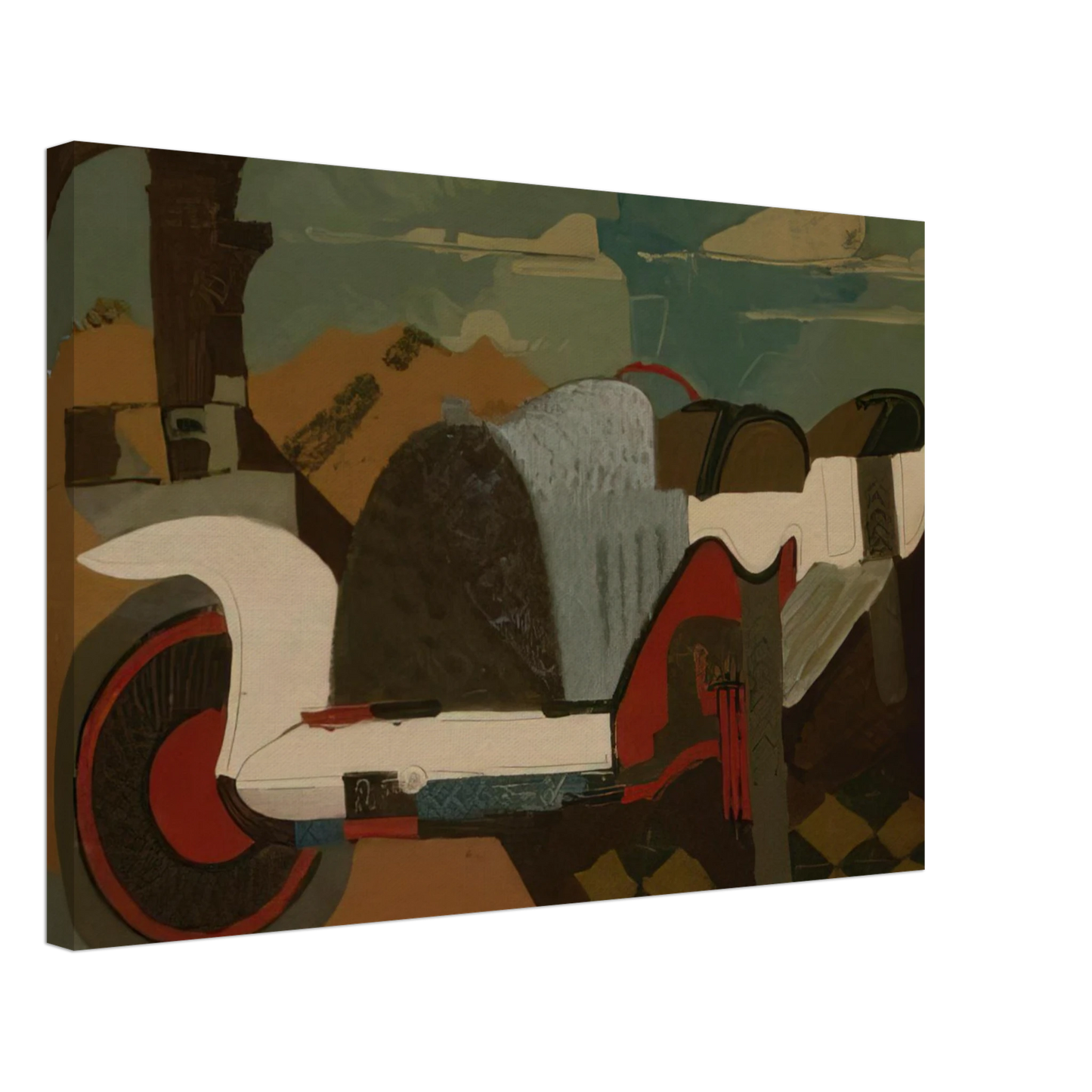 Charles Lapicque - La Bugatti - 1925 Canvas - 70x100 cm / 28x40 inches-canvas