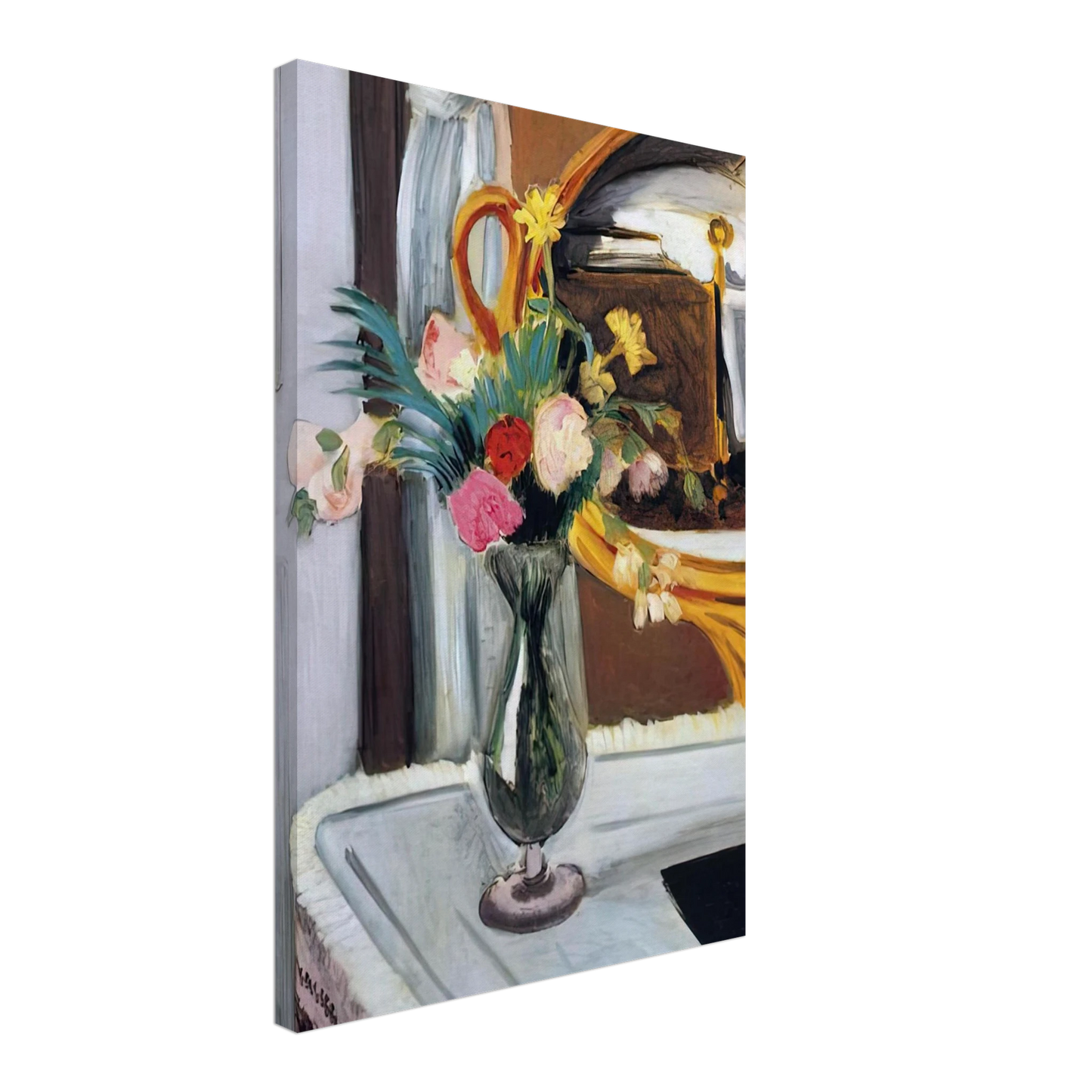 Henri Matisse - THE BED IN THE MIRROR Canvas - 40x60 cm / 16x24 inches-canvas