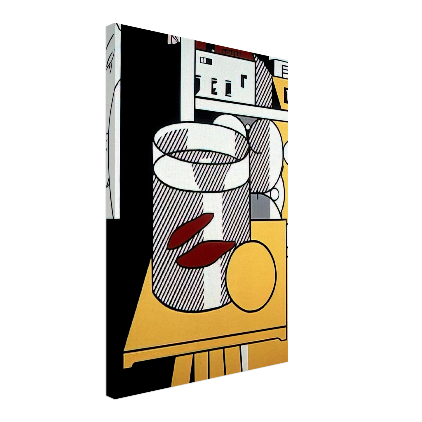 Roy Lichtenstein - STILL LIFE WITH GOLDFISH 1974 Canvas - 70x100 cm / 28x40 inches-canvas