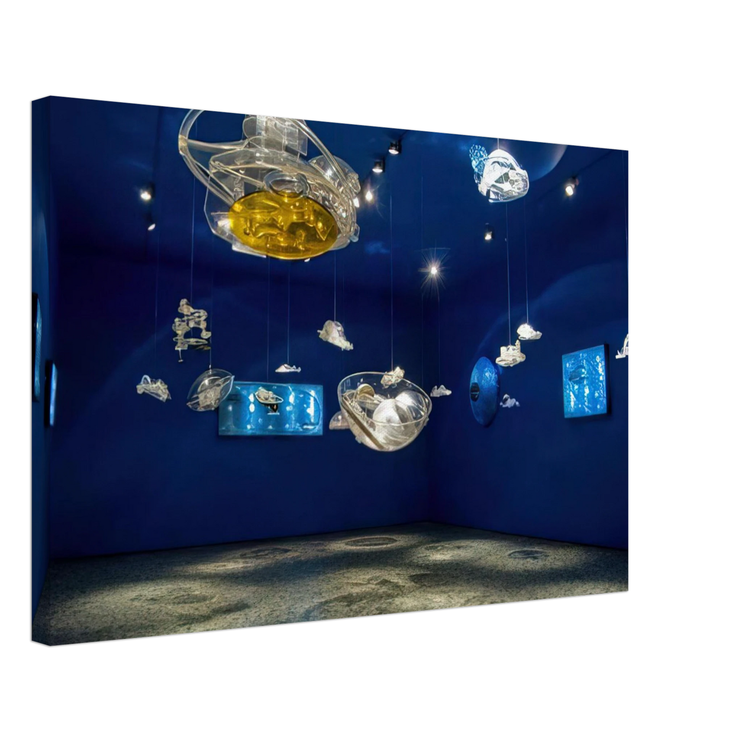 Gyula Kosice - Hydrospatial Cities - 2009 Canvas - 70x100 cm / 28x40 inches-canvas