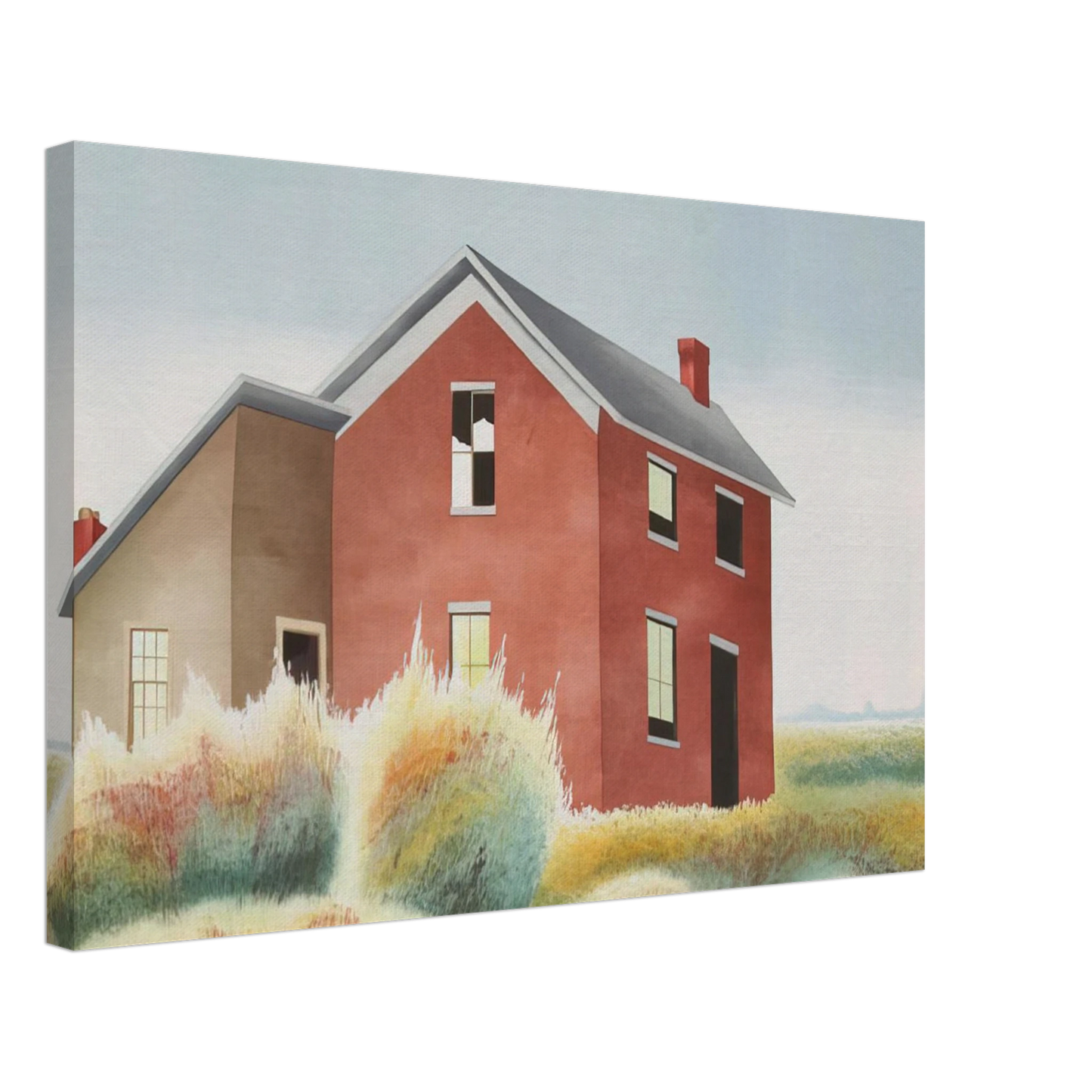 Clarence Holbrook Carter - Homestead - 1979 Canvas - 40x60 cm / 16x24 inches-canvas