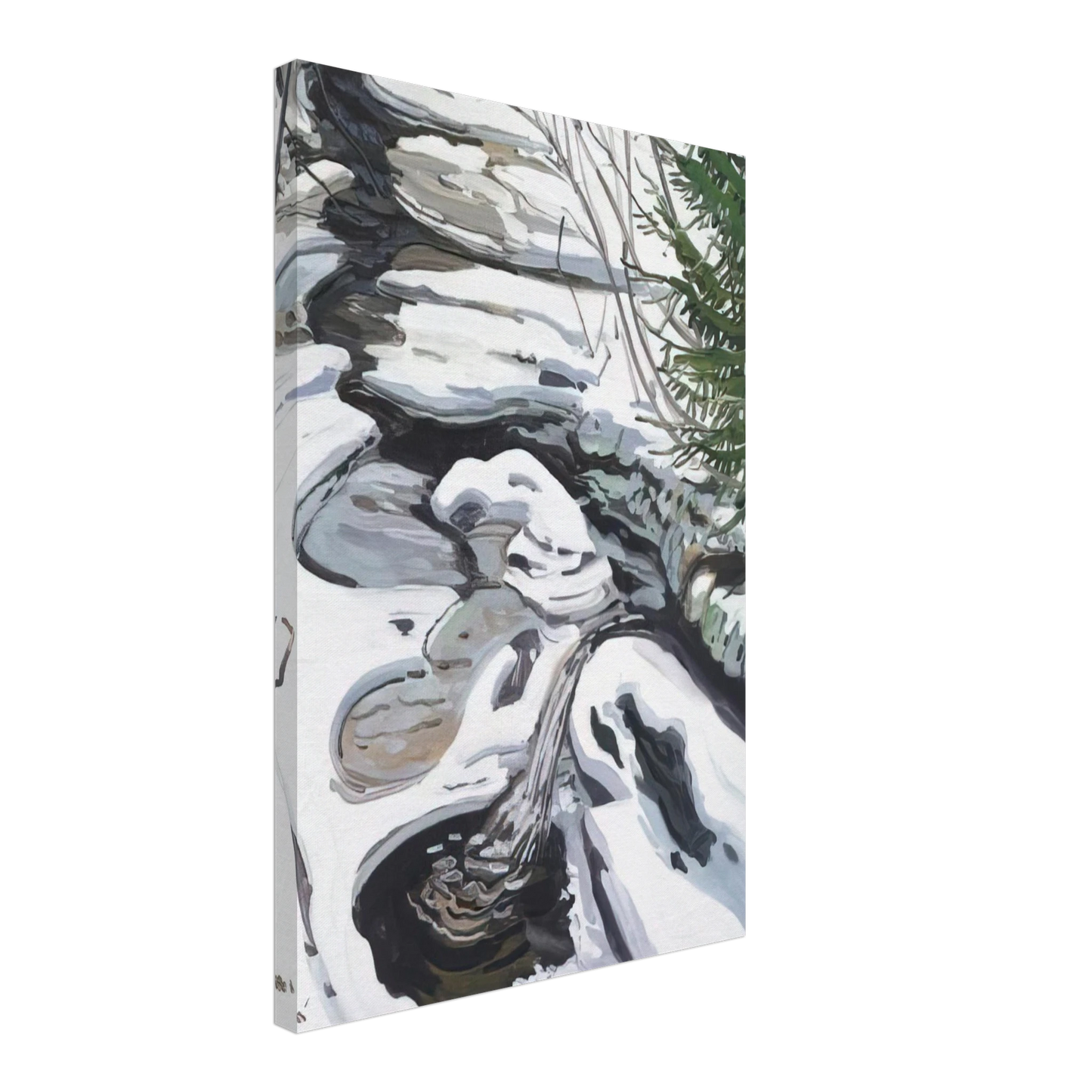 Neil Welliver - Study for Head of Passagassawaukeg - 1992 Canvas - 70x100 cm / 28x40 inches-canvas