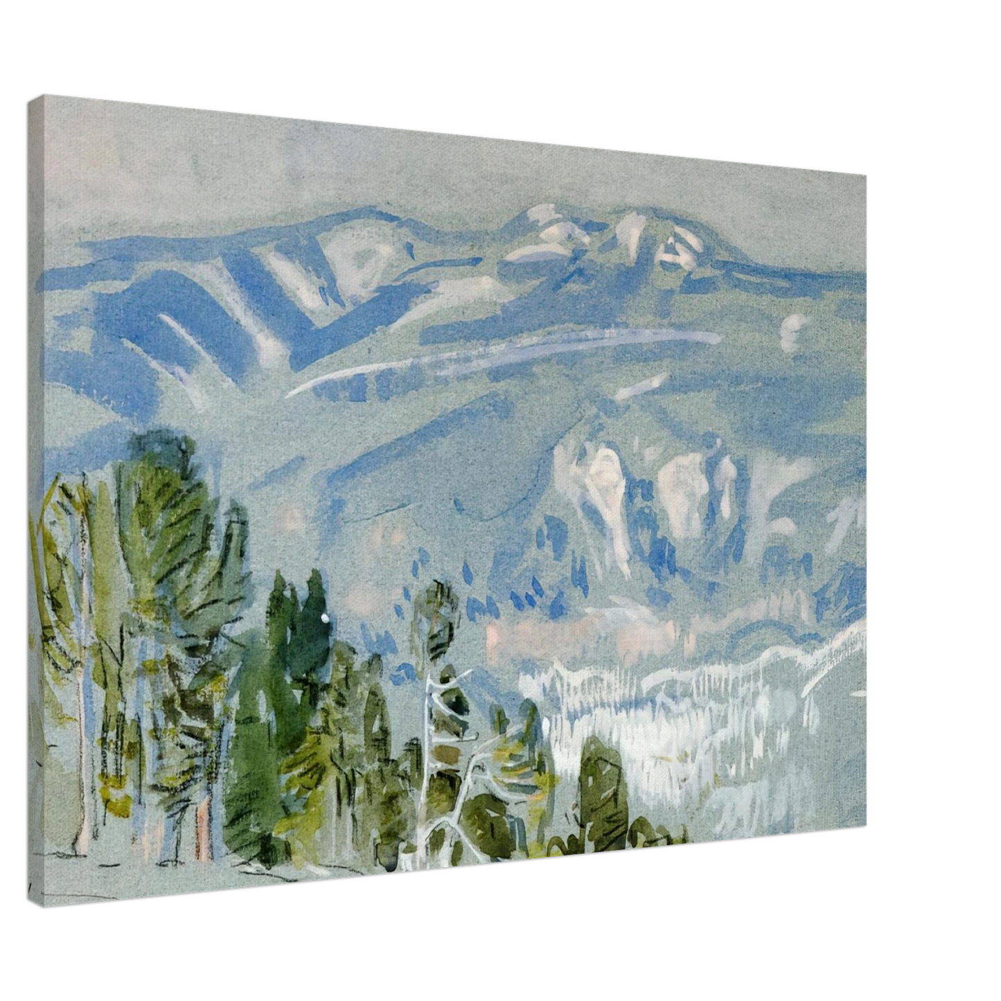 Childe Hassam - Looking towards Mount Adams from Mount Hood Canvas - Default Title-canvas