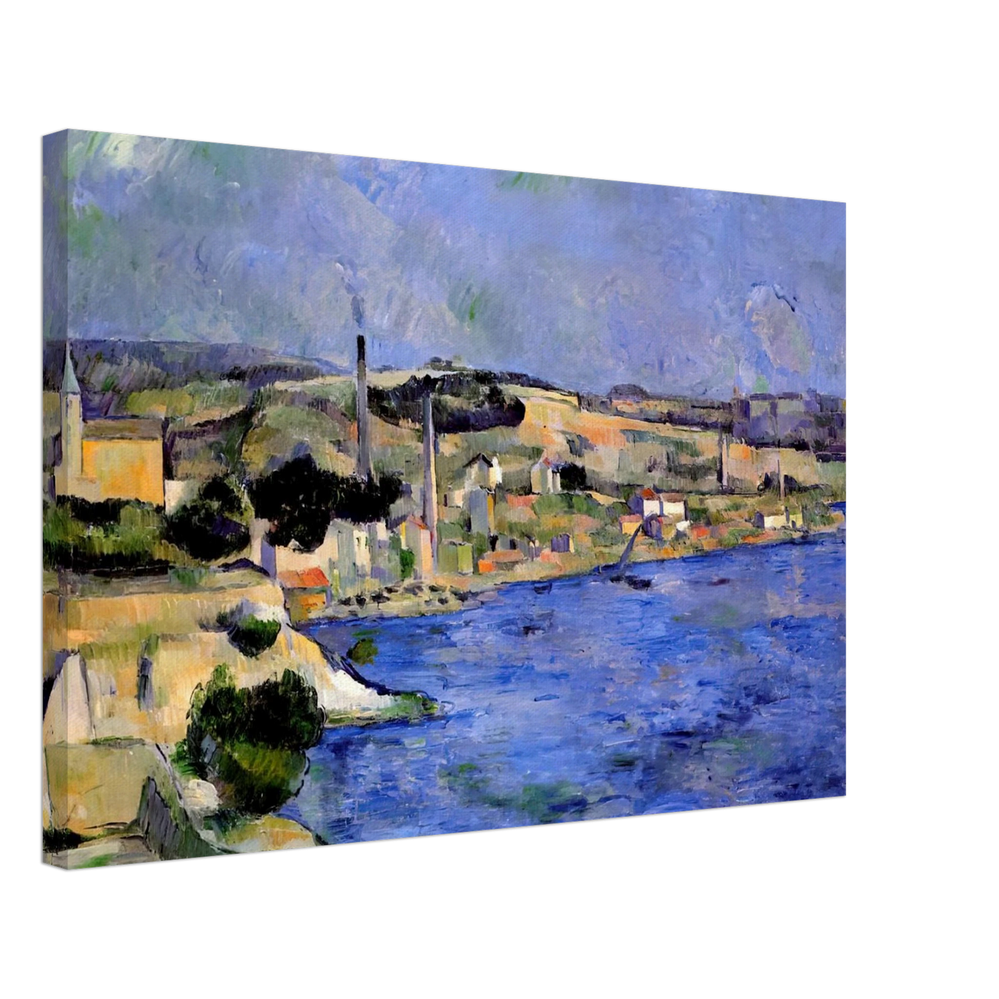 Paul Cezanne - The Bay of l'Estaque and Saint-Henri Canvas - 40x60 cm / 16x24 inches-canvas