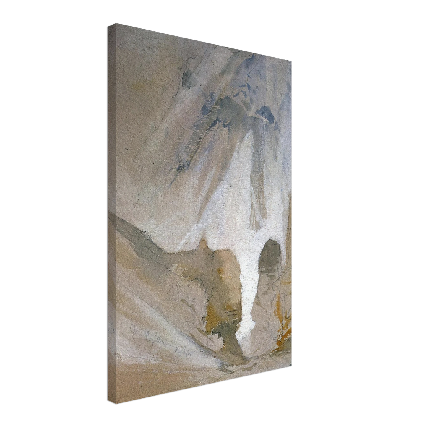 Thomas Moran - Canyon Walls, Yellowstone sketch Canvas - 70x100 cm / 28x40 inches-canvas