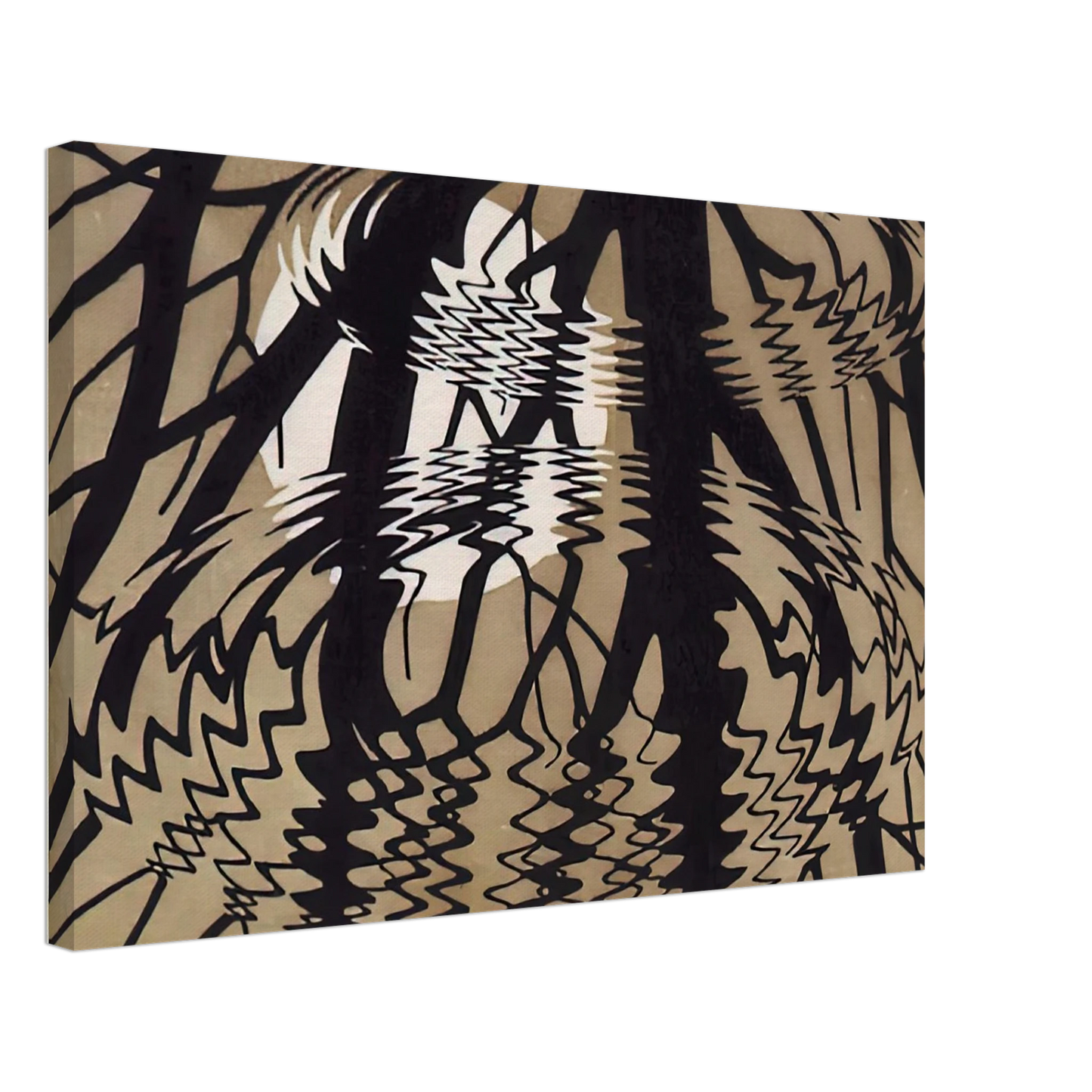 MC Escher - RIPPLED SURFACE COLOUR Canvas - 40x60 cm / 16x24 inches-canvas