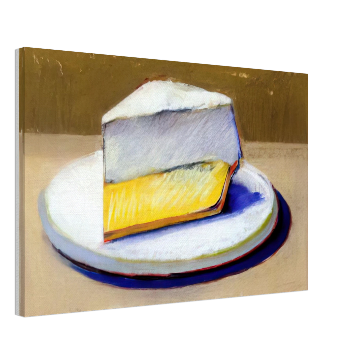 Wayne Thiebaud - Lemon Meringue Pie - 1964 Canvas - 40x60 cm / 16x24 inches-canvas