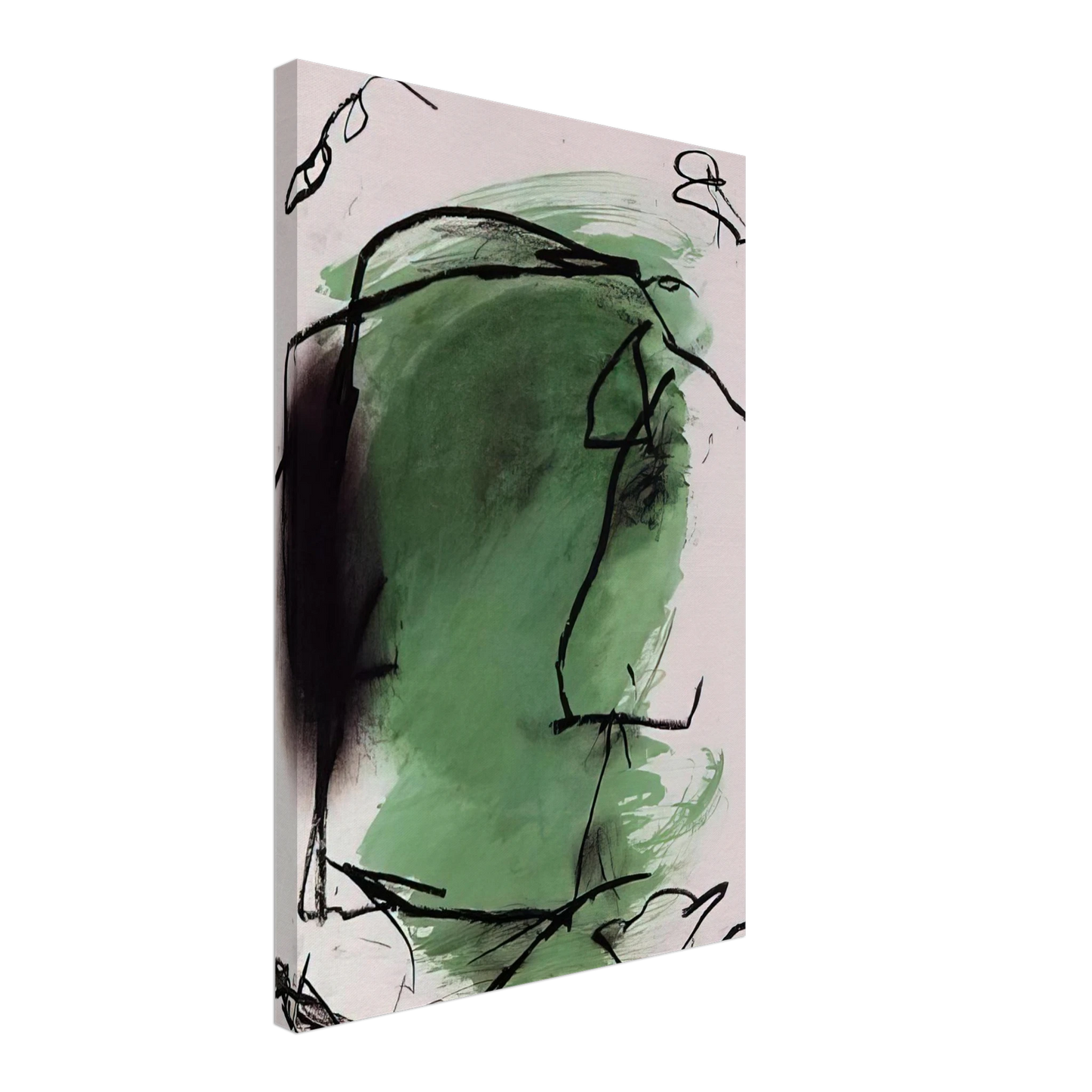 Emil Schumacher - G-1 - 1985 Canvas - 40x60 cm / 16x24 inches-canvas