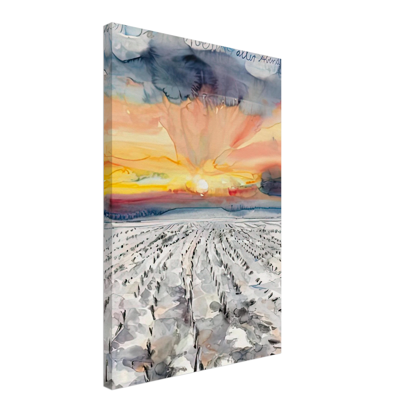 Anselm Kiefer - THE EVENING OF ALL DAYS THE DAY OF ALL EVENINGS 2014 Canvas - 40x60 cm / 16x24 inches-canvas