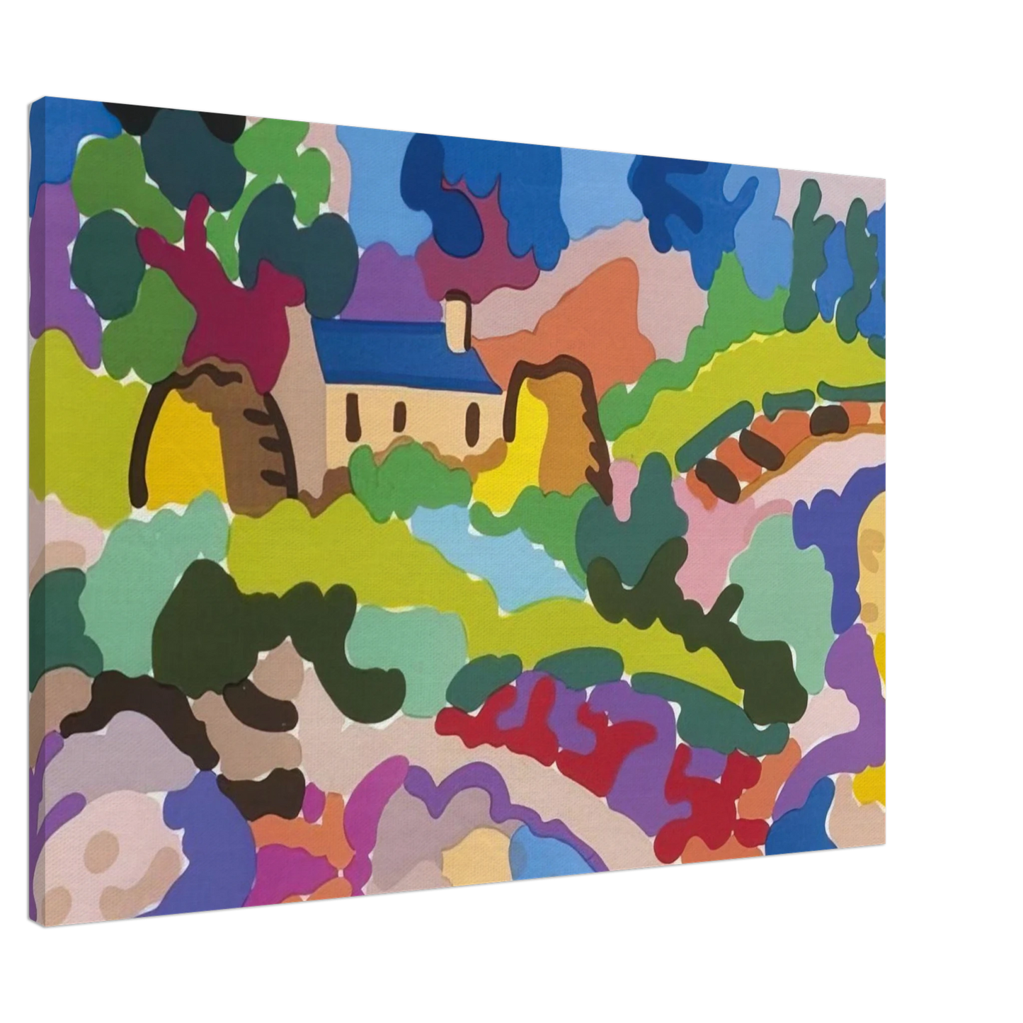 Charles Lapicque - Ferme en Bretagne - Fauvism Canvas - Default Title-canvas
