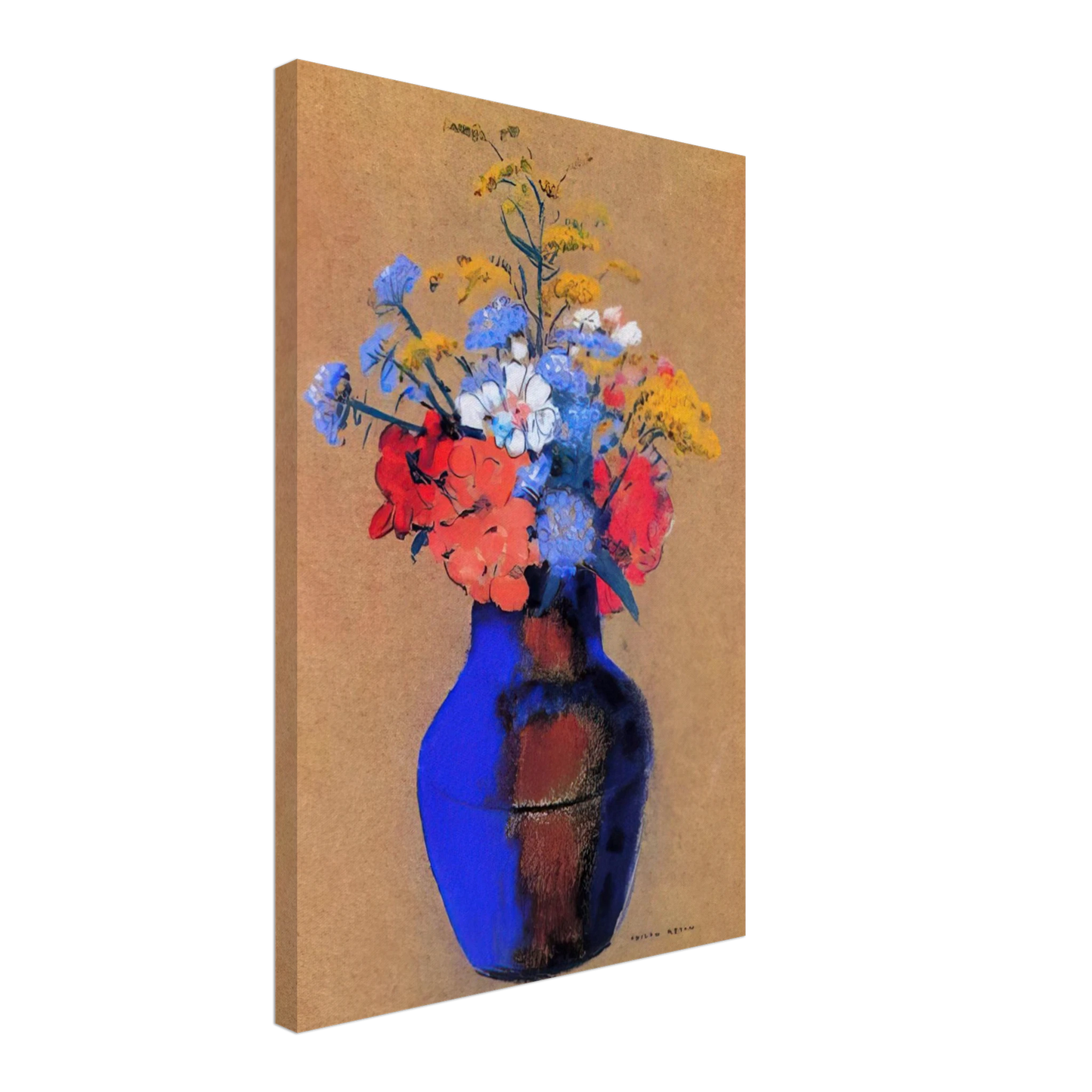 Odilon Redon - WILD FLOWERS IN A VASE Canvas - 70x100 cm / 28x40 inches-canvas