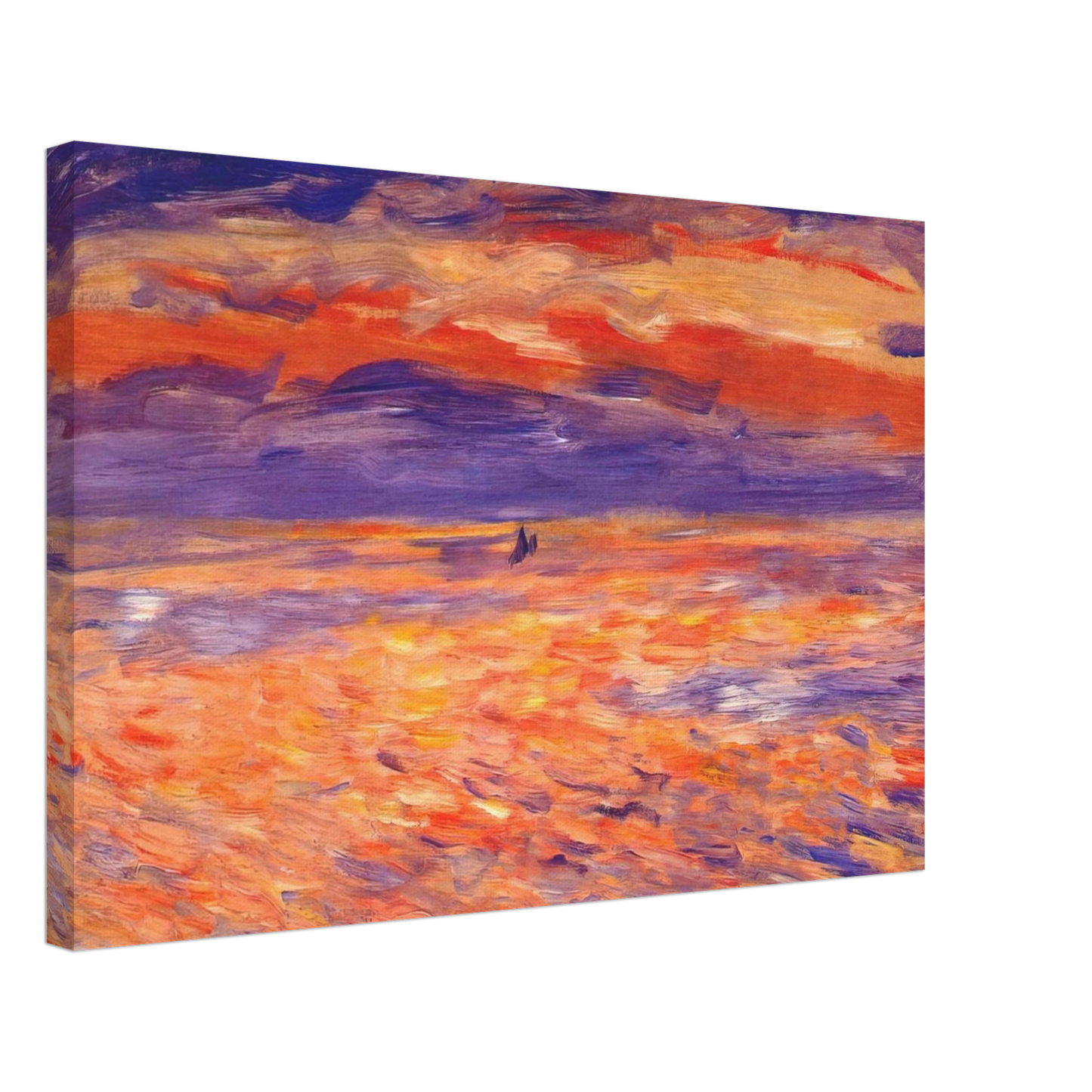 Pierre-Auguste Renoir - Sunset at sea Canvas - 70x100 cm / 28x40 inches-canvas