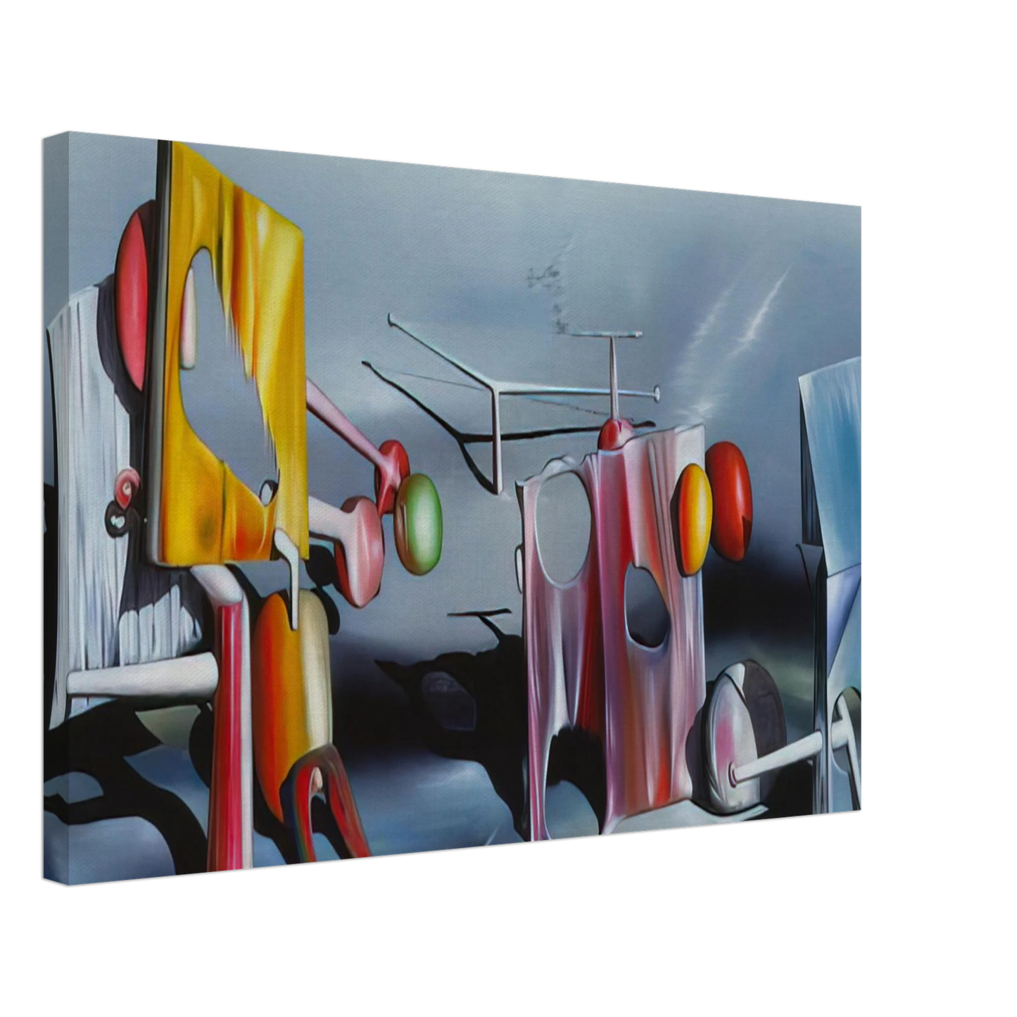 Yves Tanguy - Reply to Red Canvas - 70x100 cm / 28x40 inches-canvas