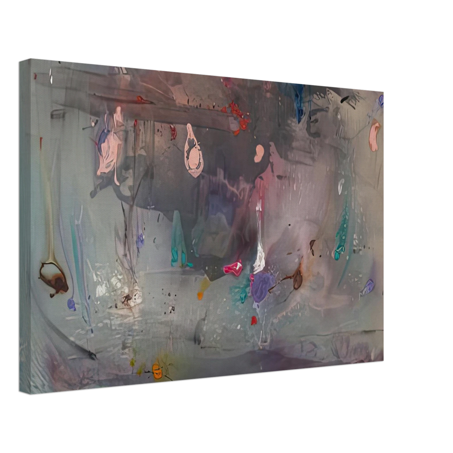 Helen Frankenthaler - Grey Fireworks, 1982- Canvas - 70x100 cm / 28x40 inches-canvas