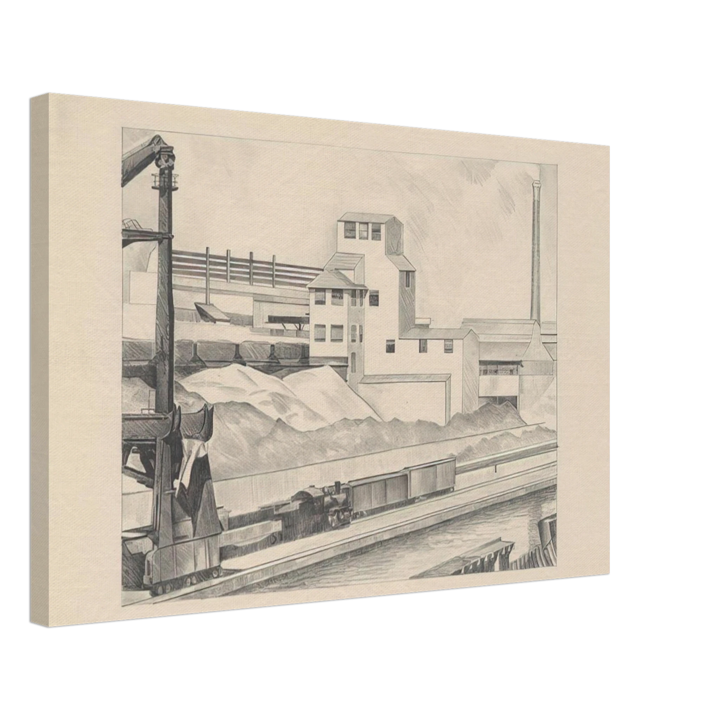 Charles Sheeler - Industrial Series, #1 - 1928 Canvas - 70x100 cm / 28x40 inches-canvas