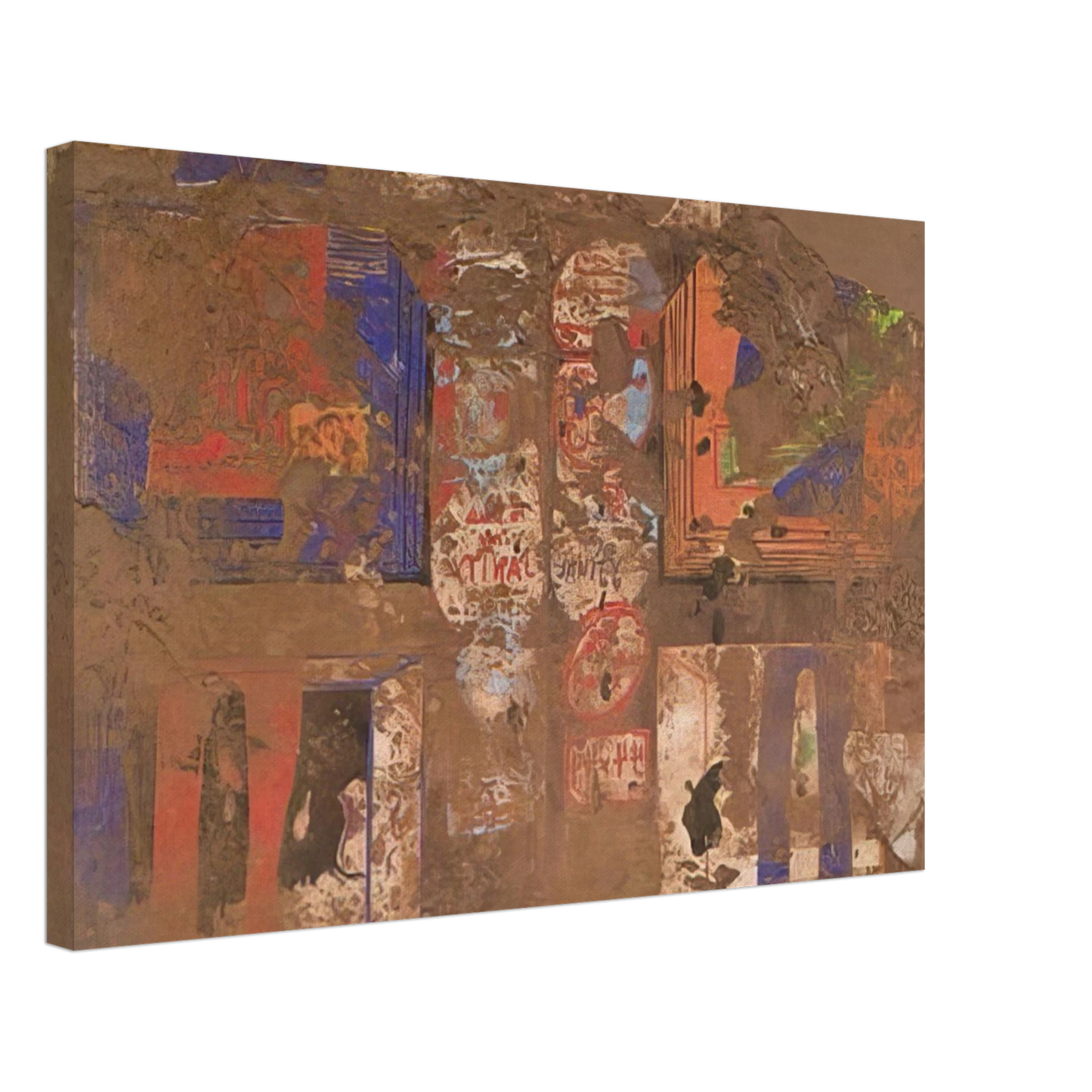 Dieter Roth - Graphic with Cocoa - 1968 Canvas - 40x60 cm / 16x24 inches-canvas