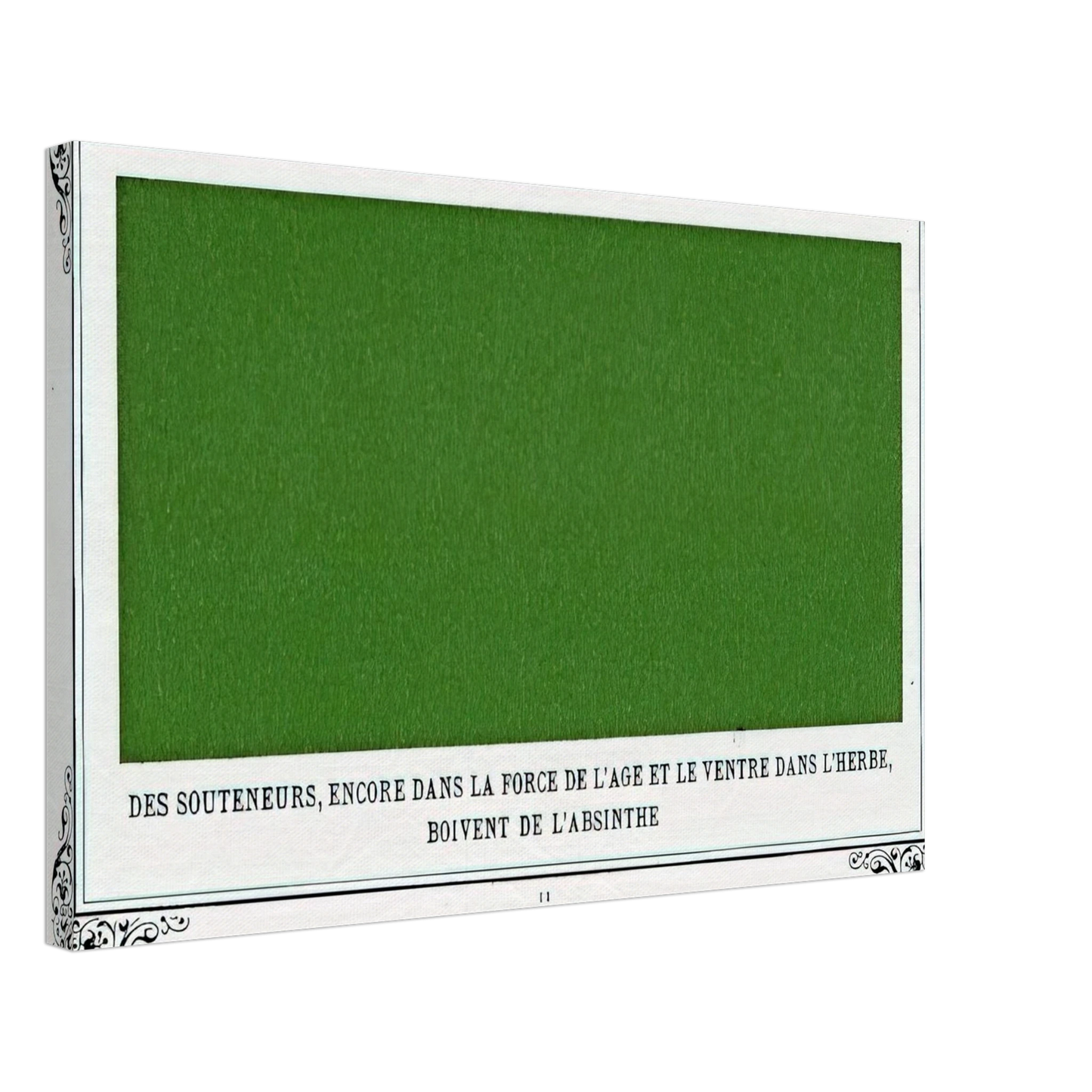 Alphonse Allais - Some Pimps, Known as Green Backs, on their Bellies in the Grass, Drinking Absinthe Canvas - 40x60 cm / 16x24 inches-canvas