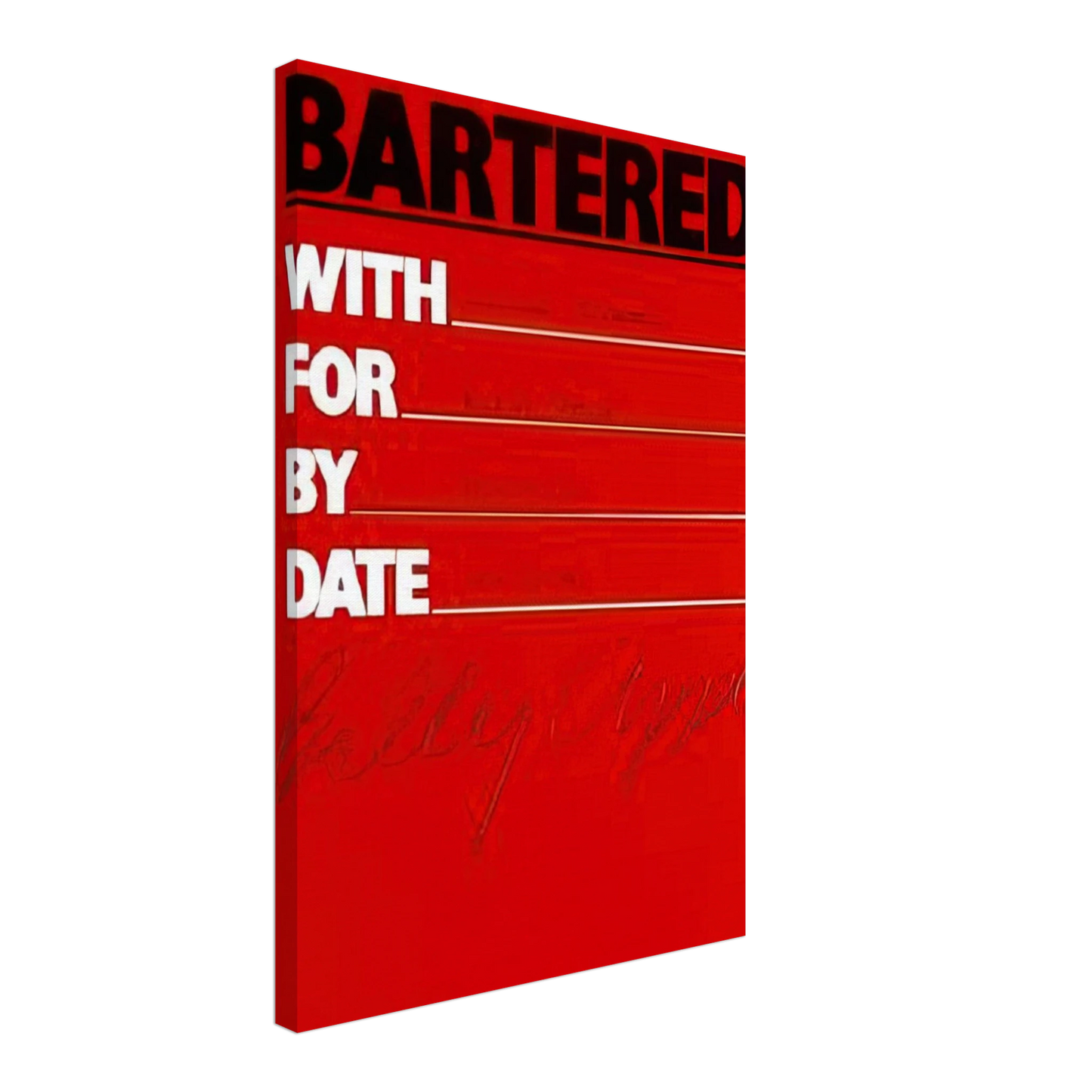 Billy Apple - Bartered - 1986 Canvas - 40x60 cm / 16x24 inches-canvas