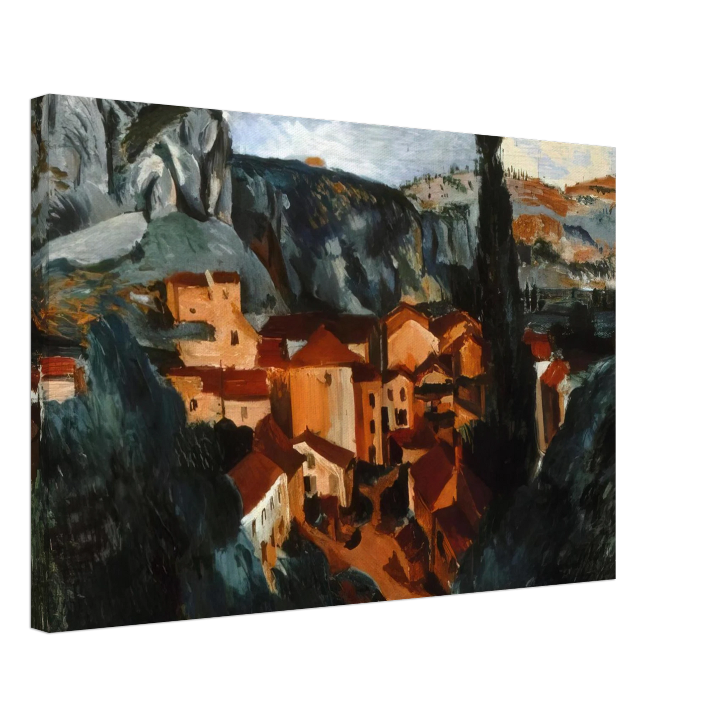 Andre Derain - A VILLAGE Canvas - 70x100 cm / 28x40 inches-canvas