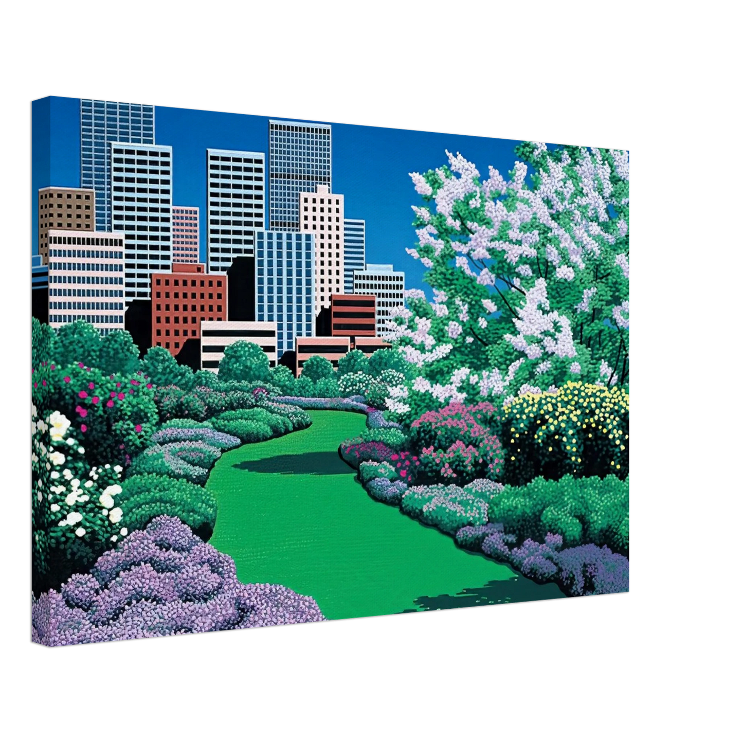 Hiroshi Nagai - City Garden Canvas - 70x100 cm / 28x40 inches-canvas