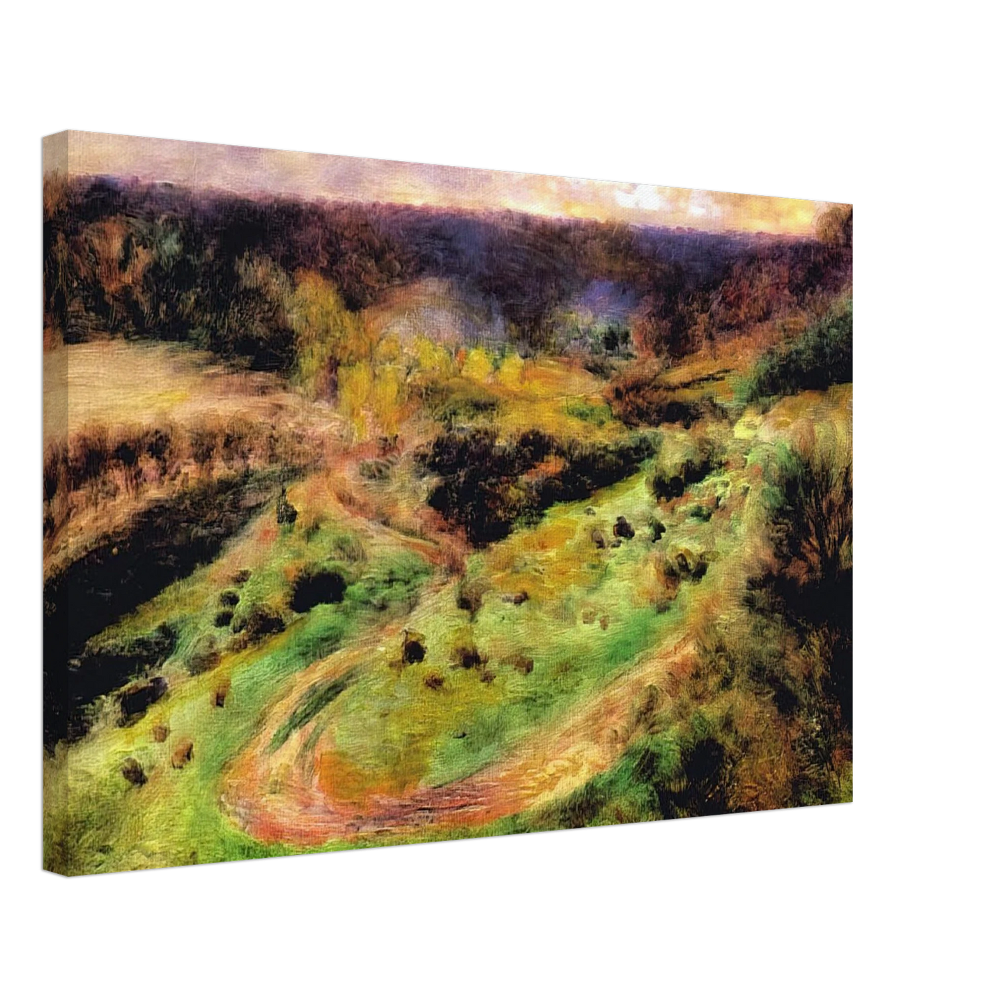 Pierre-Auguste Renoir - Landscape at Wargemont Canvas - 70x100 cm / 28x40 inches-canvas