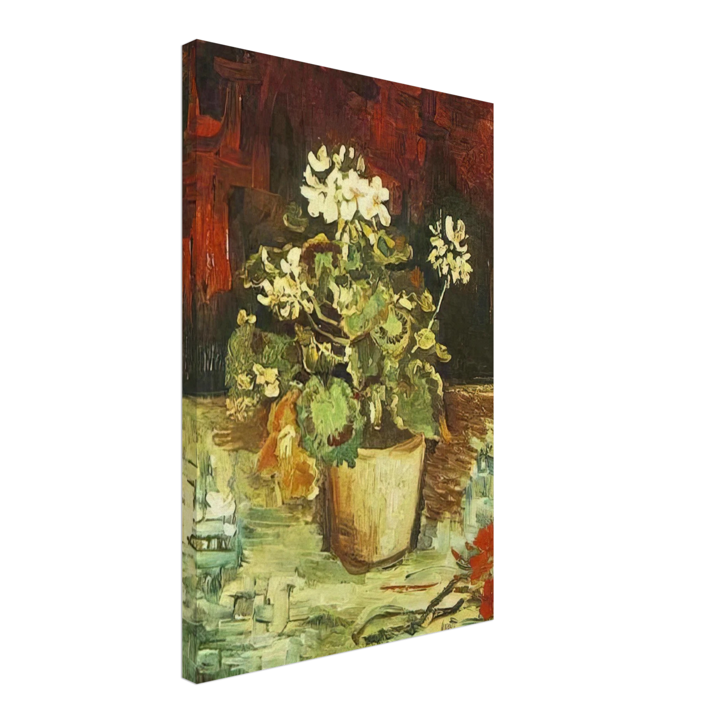Vincent van Gogh - Geranium in a Flowerpot Canvas - 40x60 cm / 16x24 inches-canvas