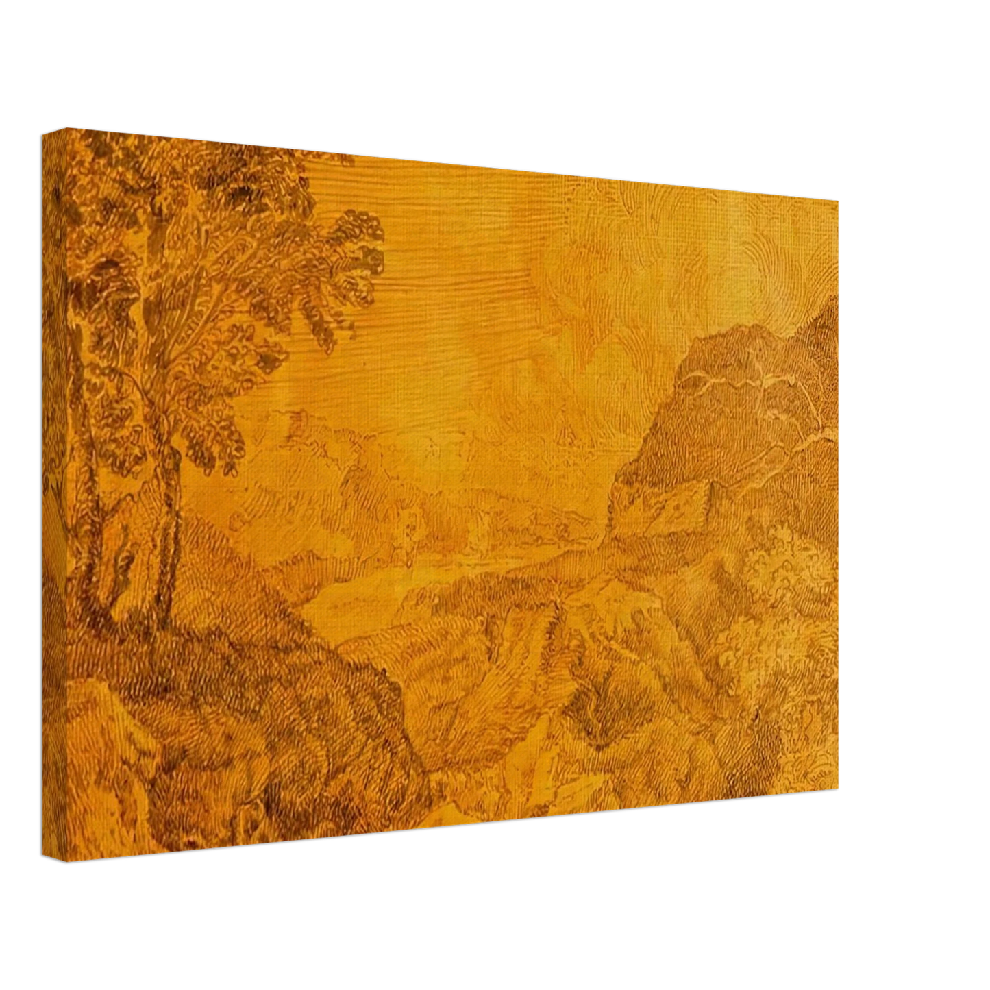 Giorgio de Chirico - A VILLAGE IN SUMMERSET 1 Canvas - 70x100 cm / 28x40 inches-canvas