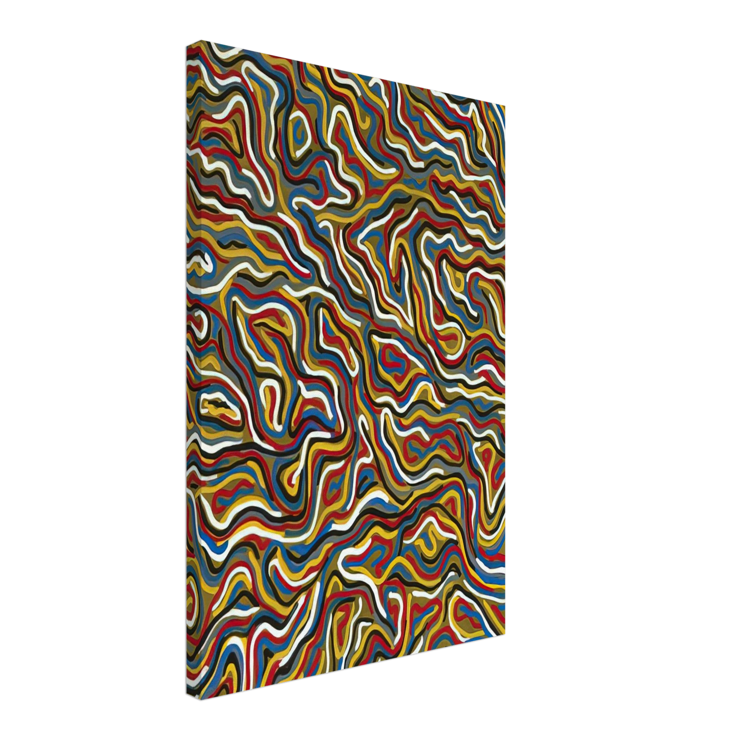 Sol LeWitt - Squiggly Brushstrokes Olive Canvas - 40x60 cm / 16x24 inches-canvas