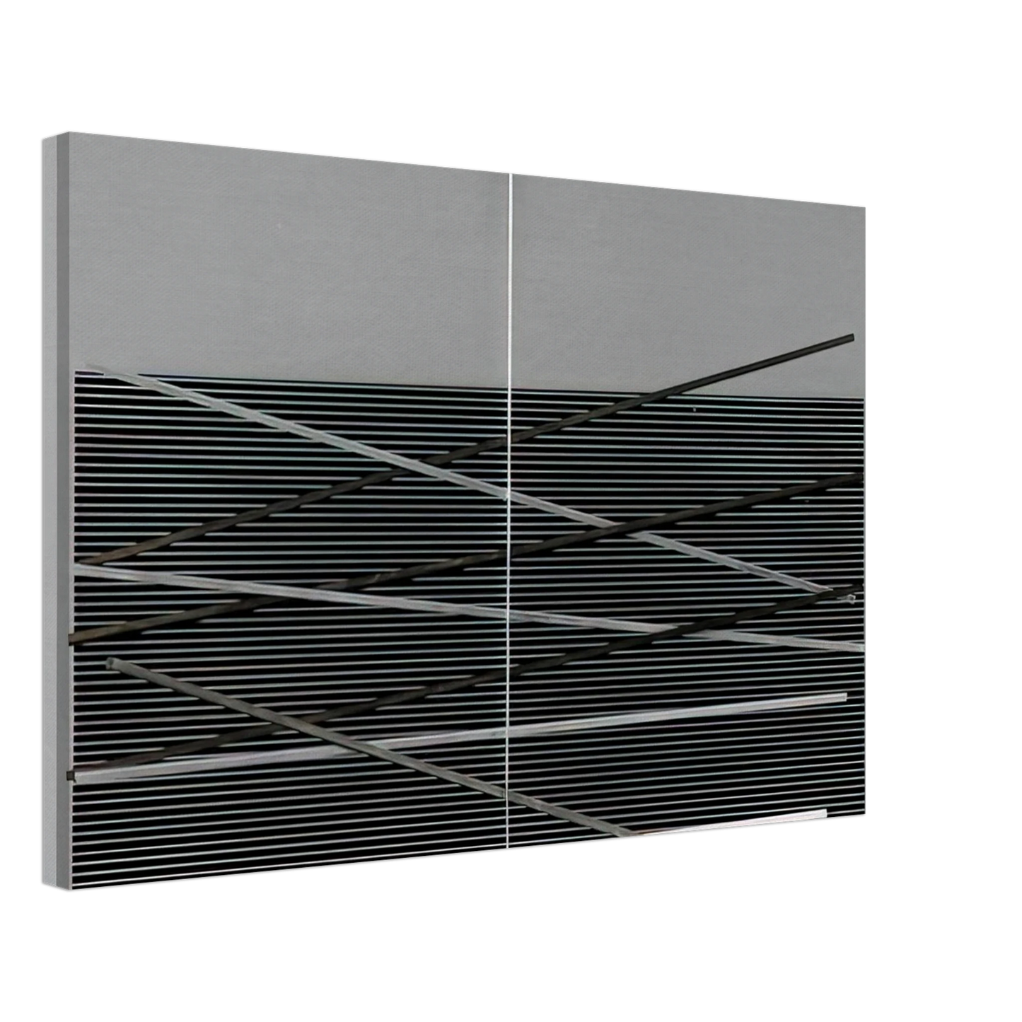 Jesus Rafael Soto - VIBRATIONS M TALLIQUES 1969 Canvas - 40x60 cm / 16x24 inches-canvas