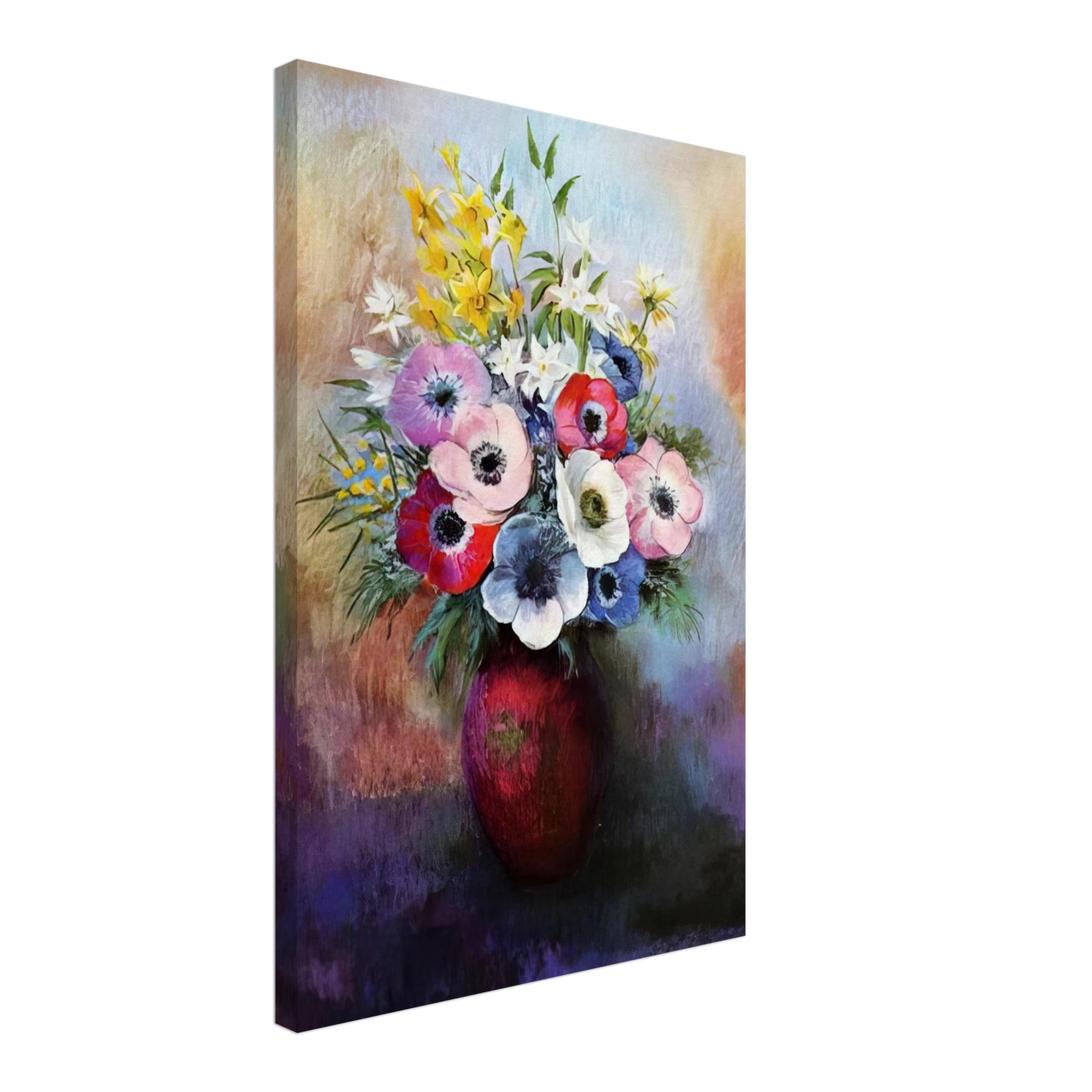 Odilon Redon - ANEMONES Canvas - 70x100 cm / 28x40 inches-canvas