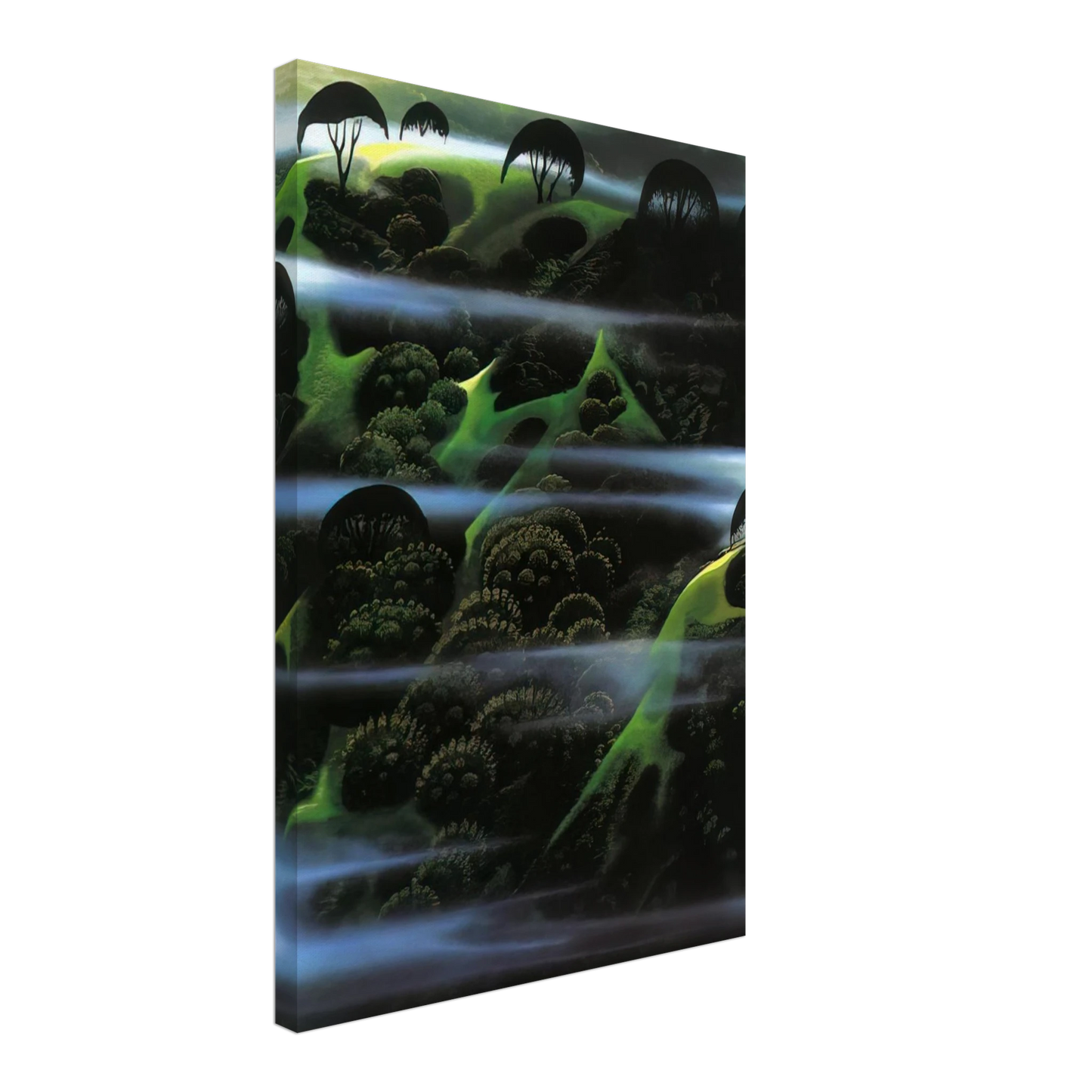 Eyvind Earle - Early Morning Fog Canvas - 70x100 cm / 28x40 inches-canvas