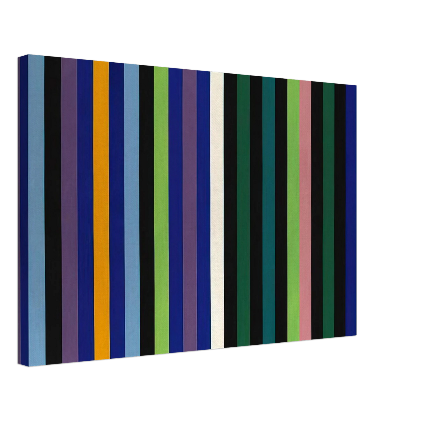 Gene Davis - Two Part Blue - 1964 Canvas - 40x60 cm / 16x24 inches-canvas