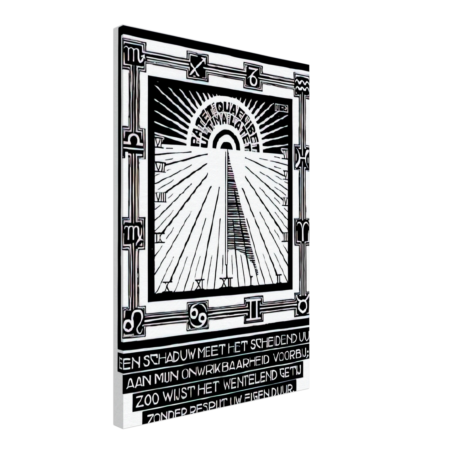 MC Escher - SUNDIAL XXIV EMBLEMATA REJECTED PLATE 1931 Canvas - 40x60 cm / 16x24 inches-canvas