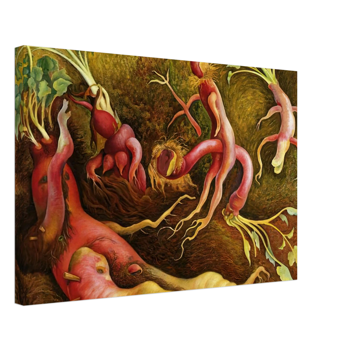 Diego Rivera - THE TENPTATIONS OF SAINT ANTONY 1947 Canvas - 40x60 cm / 16x24 inches-canvas