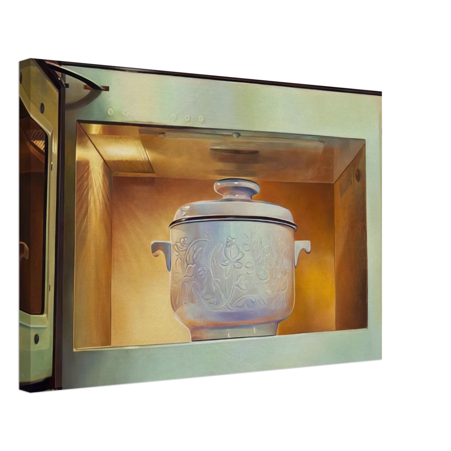 Mary Pratt - Romancing the Casserole - 1985 Canvas - 70x100 cm / 28x40 inches-canvas