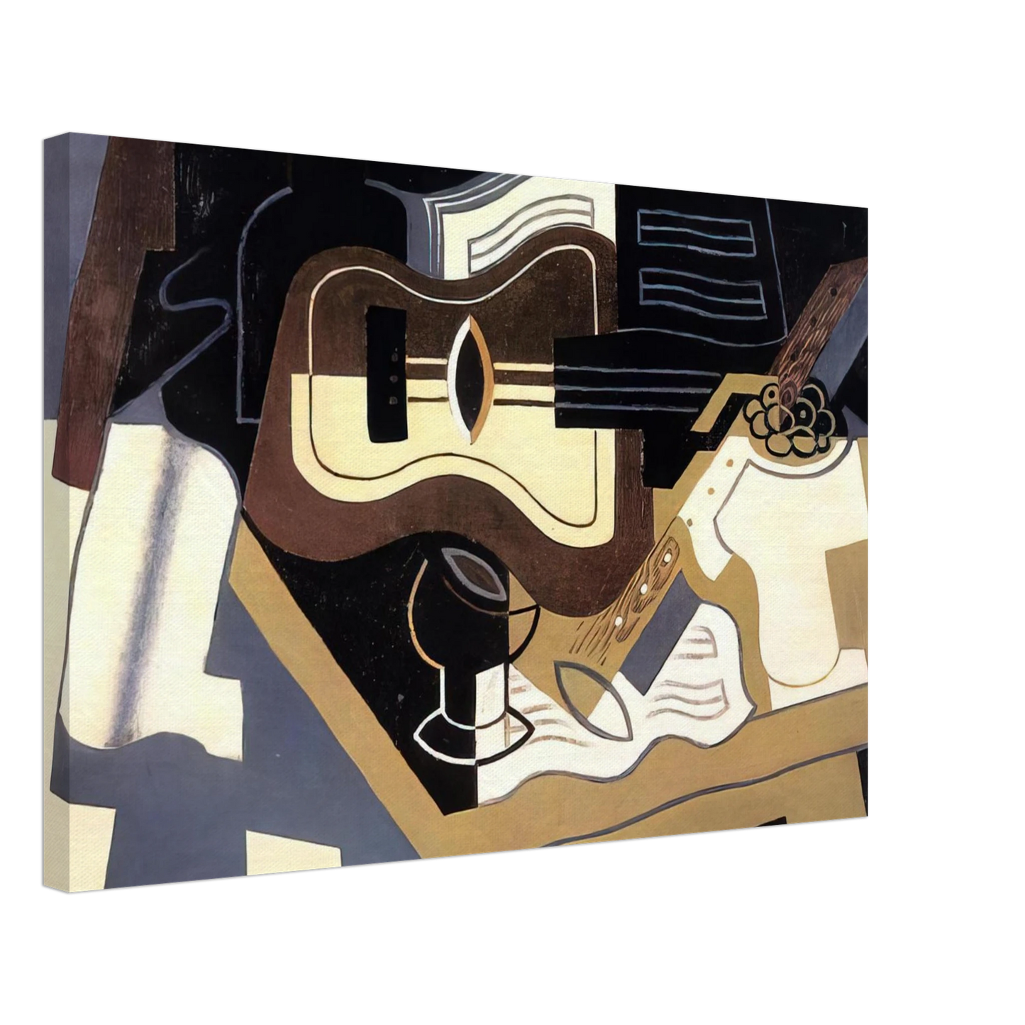 Juan Gris - GUITAR AND CLARINET 1920 Canvas - 40x60 cm / 16x24 inches-canvas