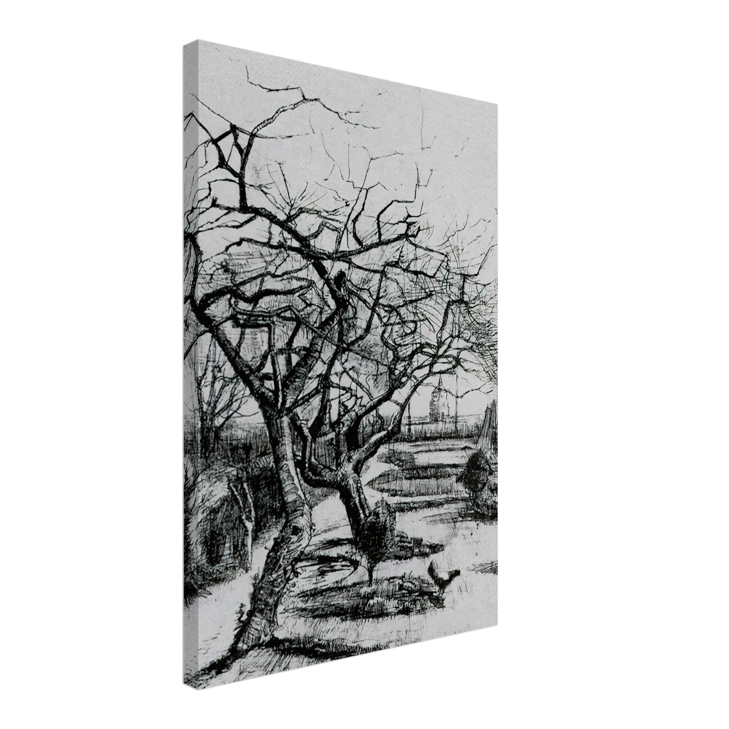 Vincent van Gogh - Parsonage Garden Canvas - 40x60 cm / 16x24 inches-canvas