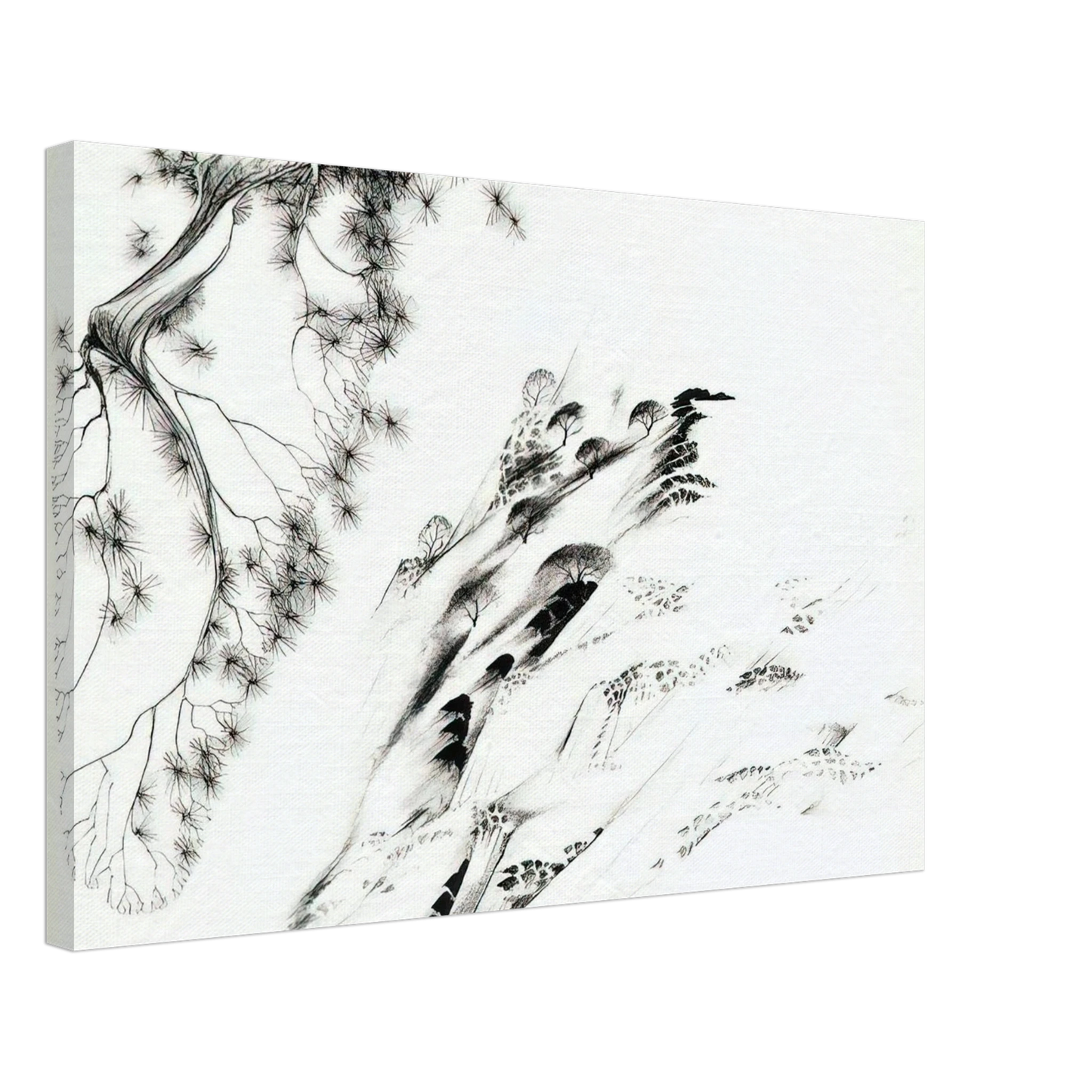 Eyvind Earle - Hillside Canvas - 70x100 cm / 28x40 inches-canvas