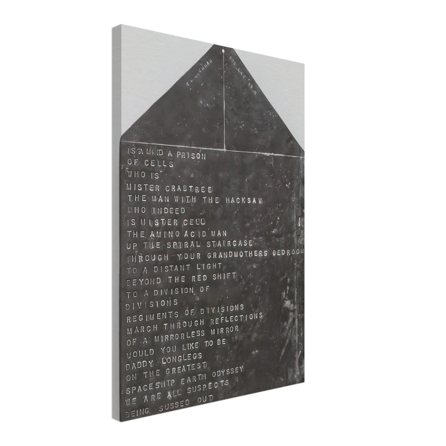 Bob Law - Is a Mind a Prison - 1970 Canvas - 70x100 cm / 28x40 inches-canvas