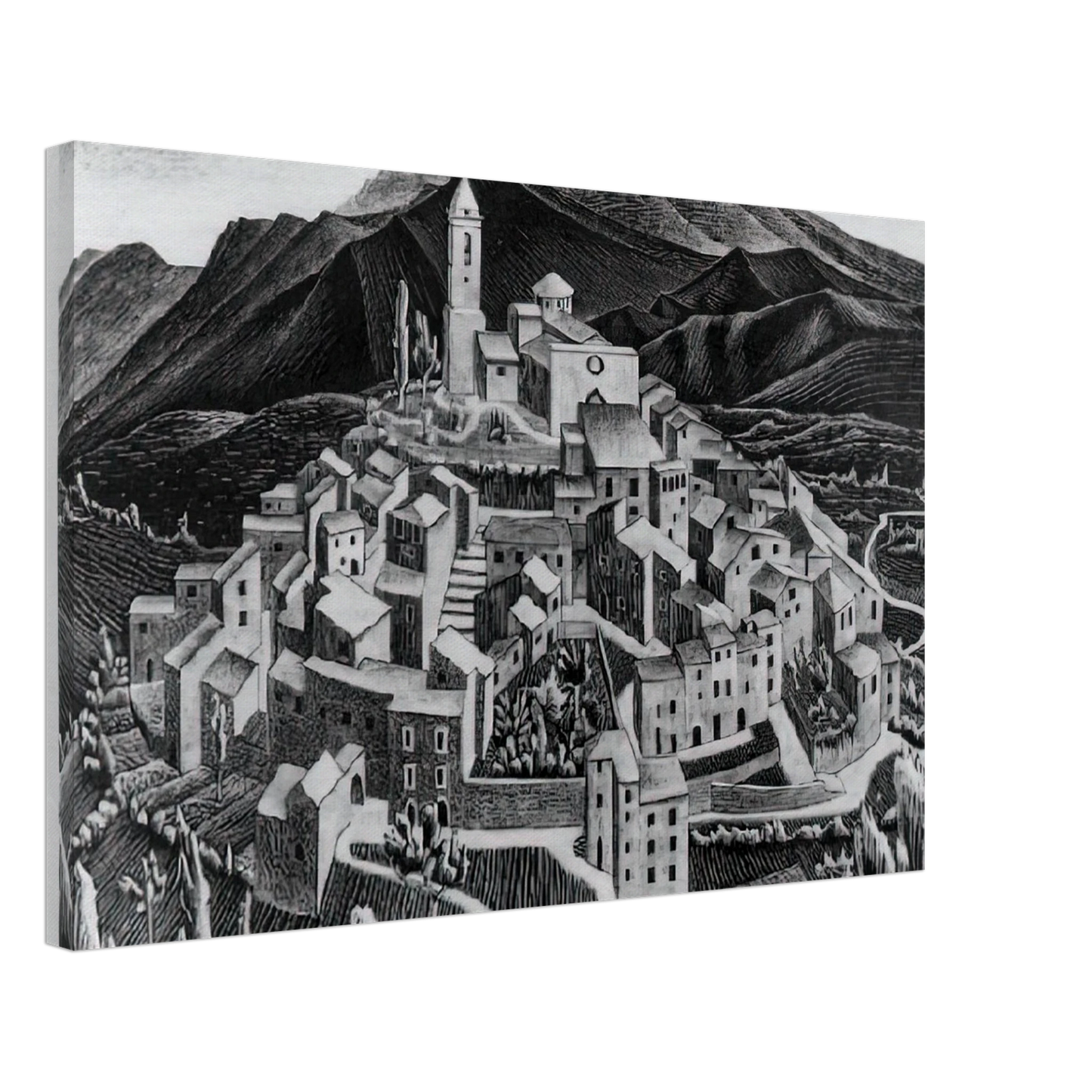 MC Escher - ESCHER (11) Canvas - 70x100 cm / 28x40 inches-canvas