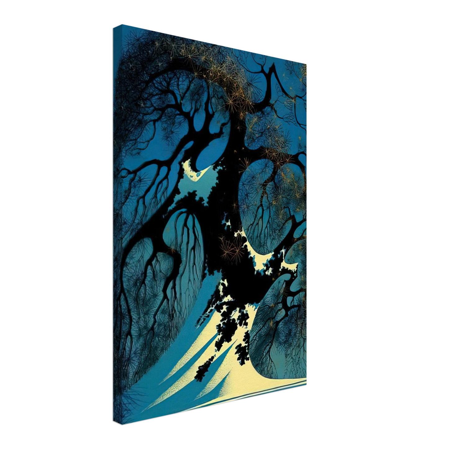 Eyvind Earle - Winter Bonsai Canvas - 40x60 cm / 16x24 inches-canvas