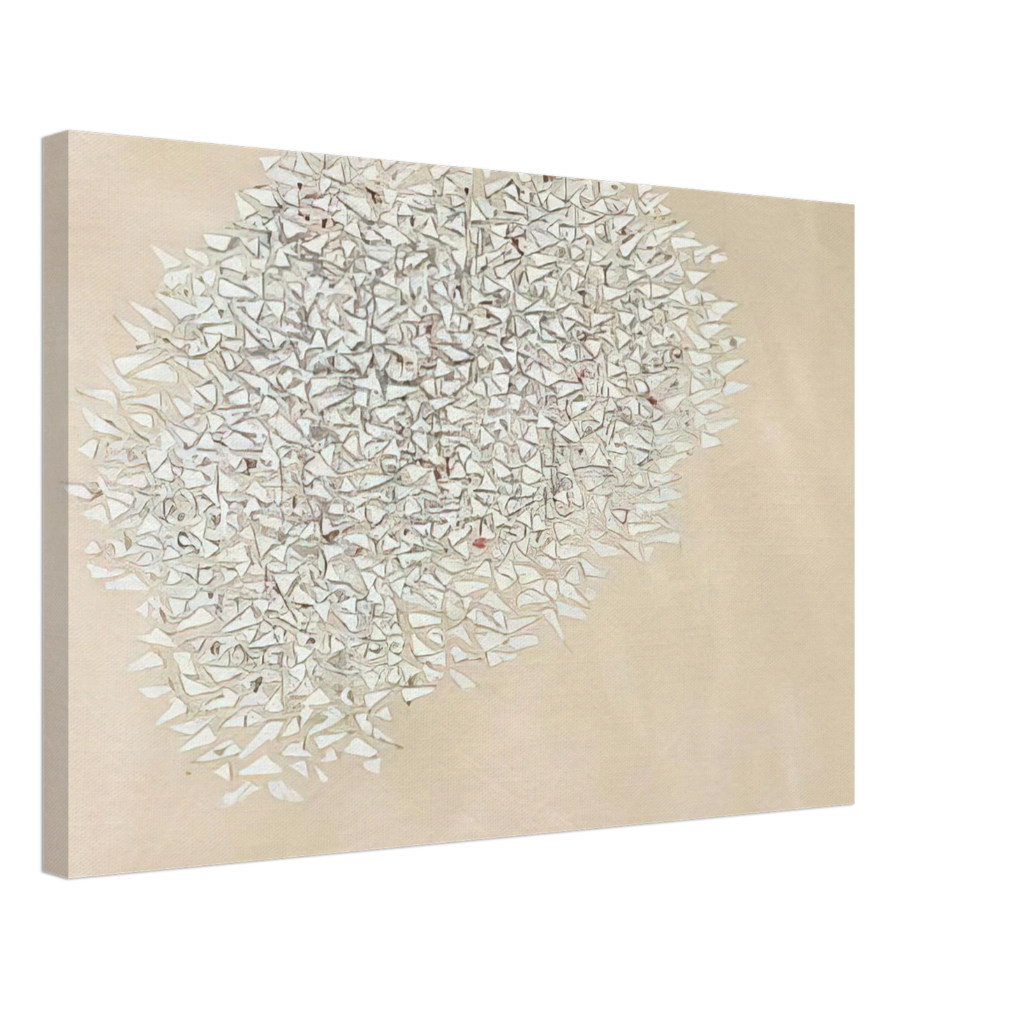 Robert Goodnough - White Mass - 1980 Canvas - 40x60 cm / 16x24 inches-canvas