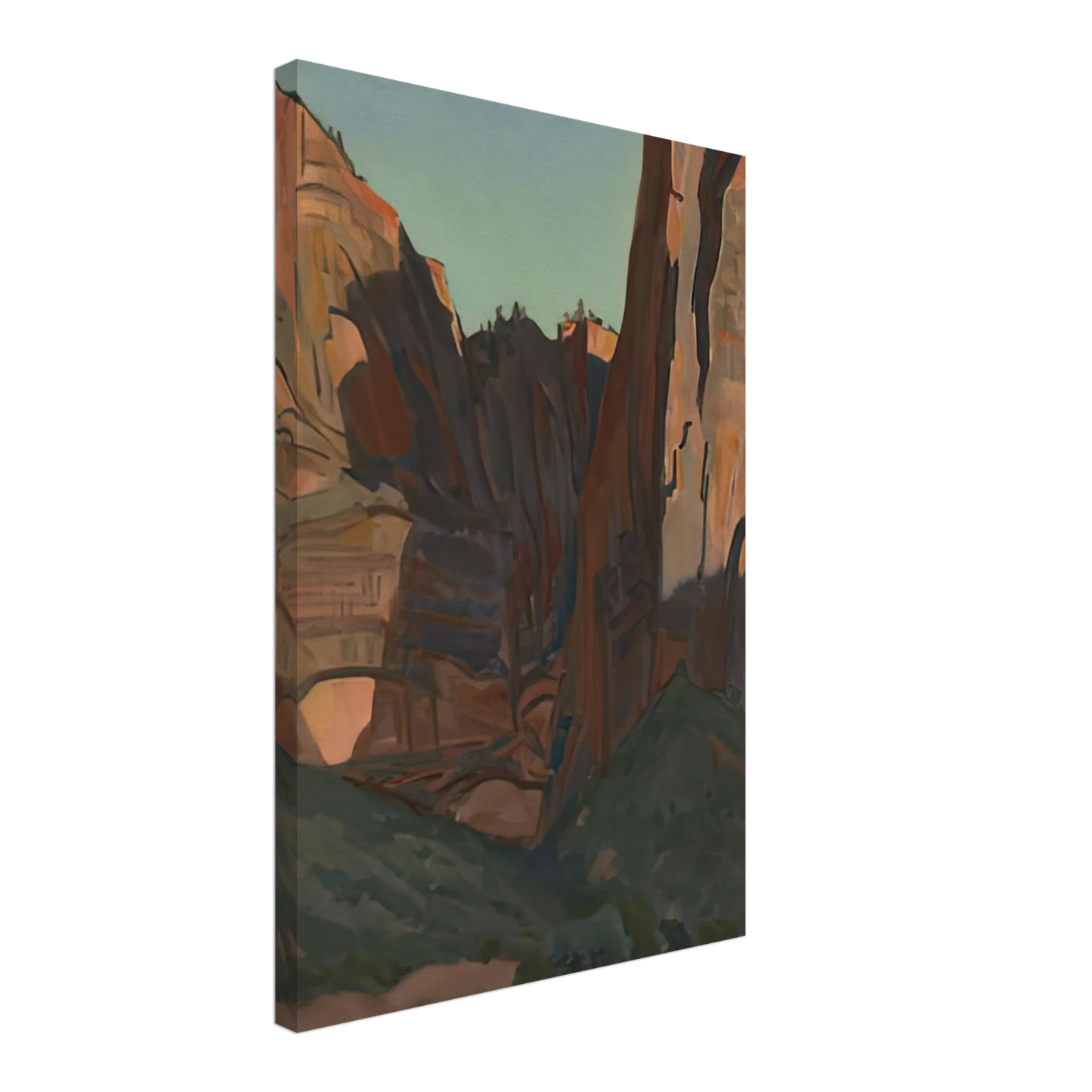 Maynard Dixon - NOTCH IN THE WALL ZION NATIONAL PARK AUGUST 1933 1933 Canvas - 70x100 cm / 28x40 inches-canvas