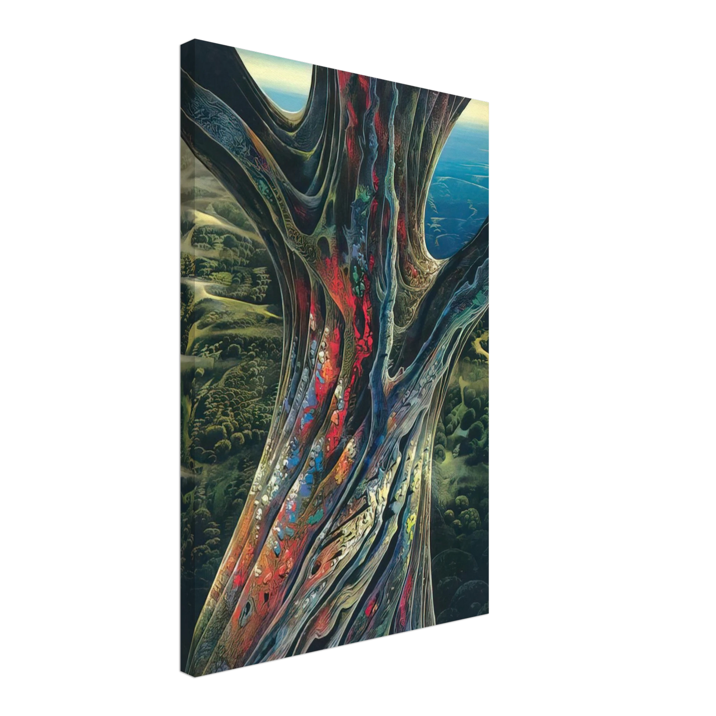 Eyvind Earle - The Great Jewel Tree Canvas - 70x100 cm / 28x40 inches-canvas