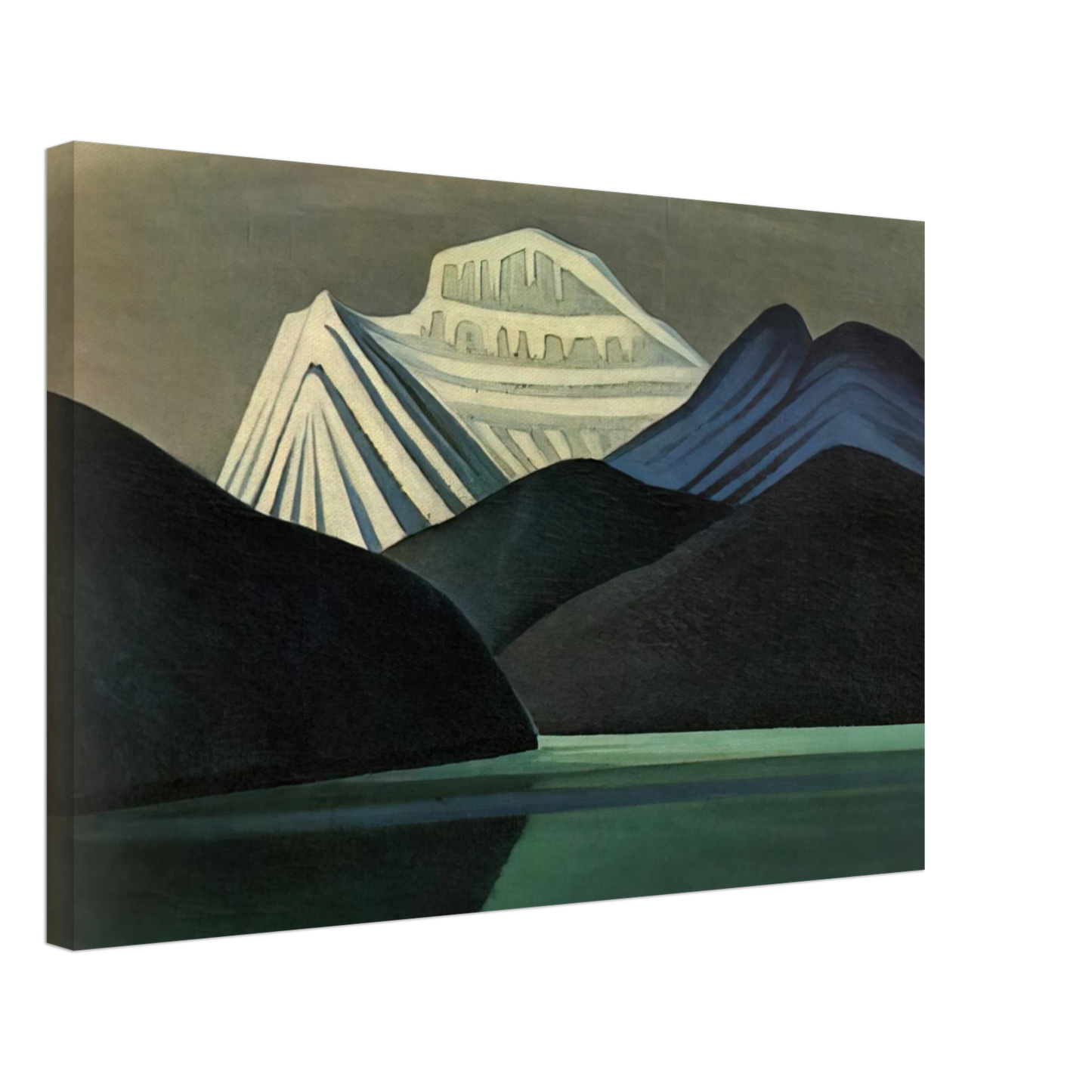 Lawren Harris - Mountains and Lake - 1929 Canvas - 70x100 cm / 28x40 inches-canvas