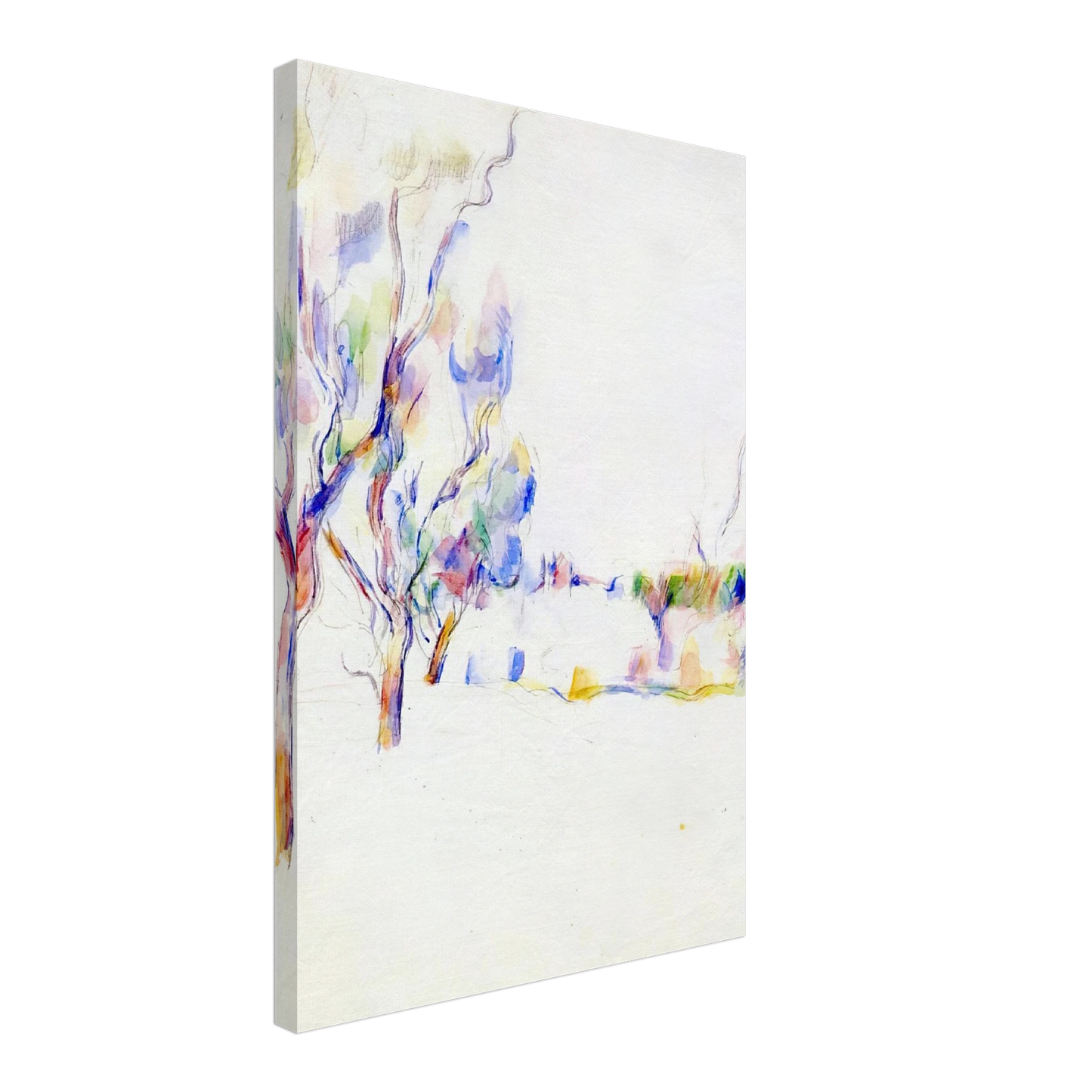 Paul Cezanne - Almond Trees in Provence Canvas - 70x100 cm / 28x40 inches-canvas
